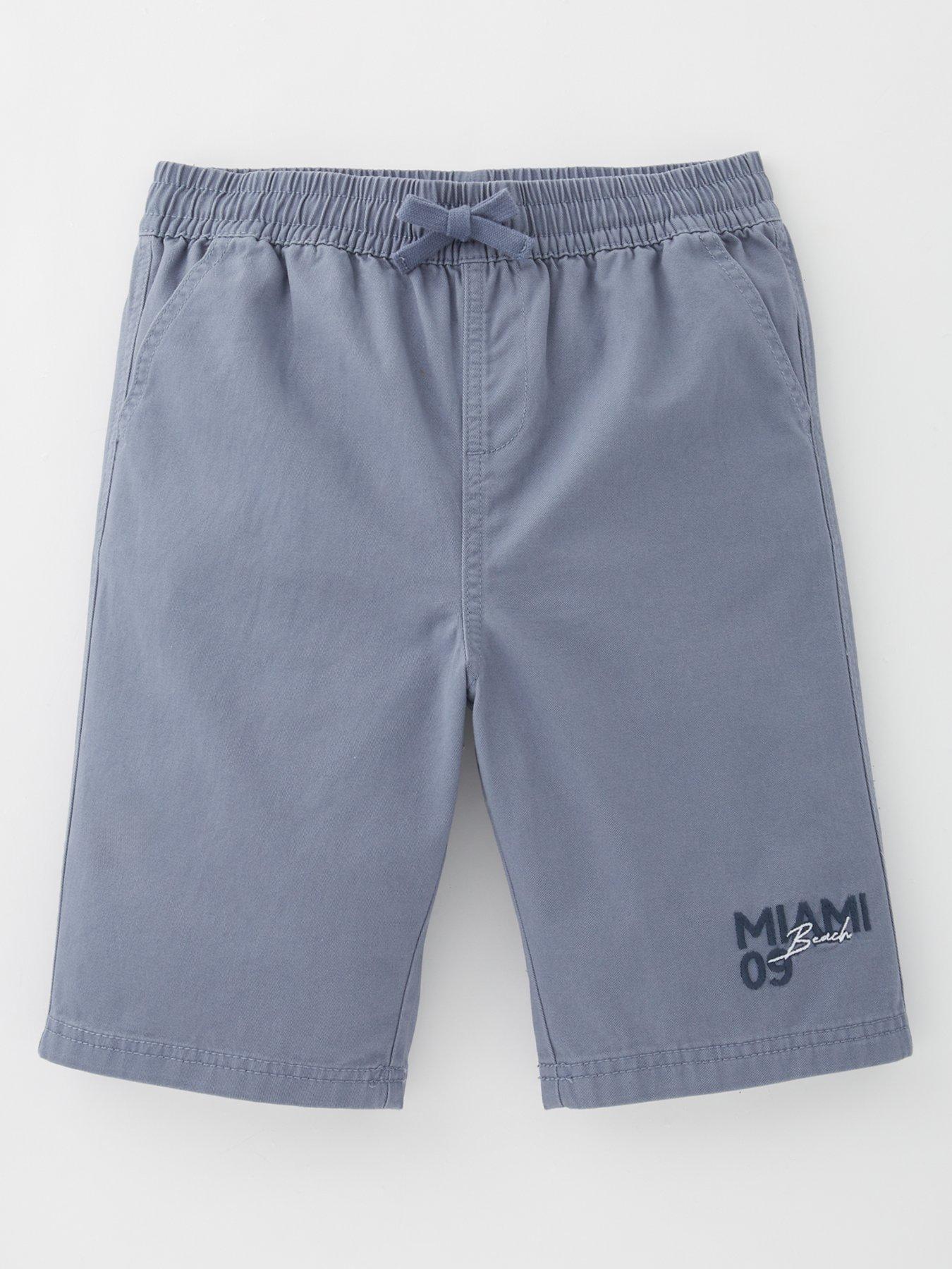 undefined Boys Overdye Twill Shorts - Blue