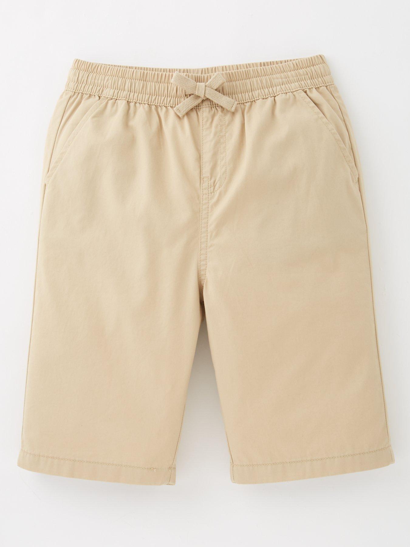 undefined Boys Poplin Shorts - Stone Beige