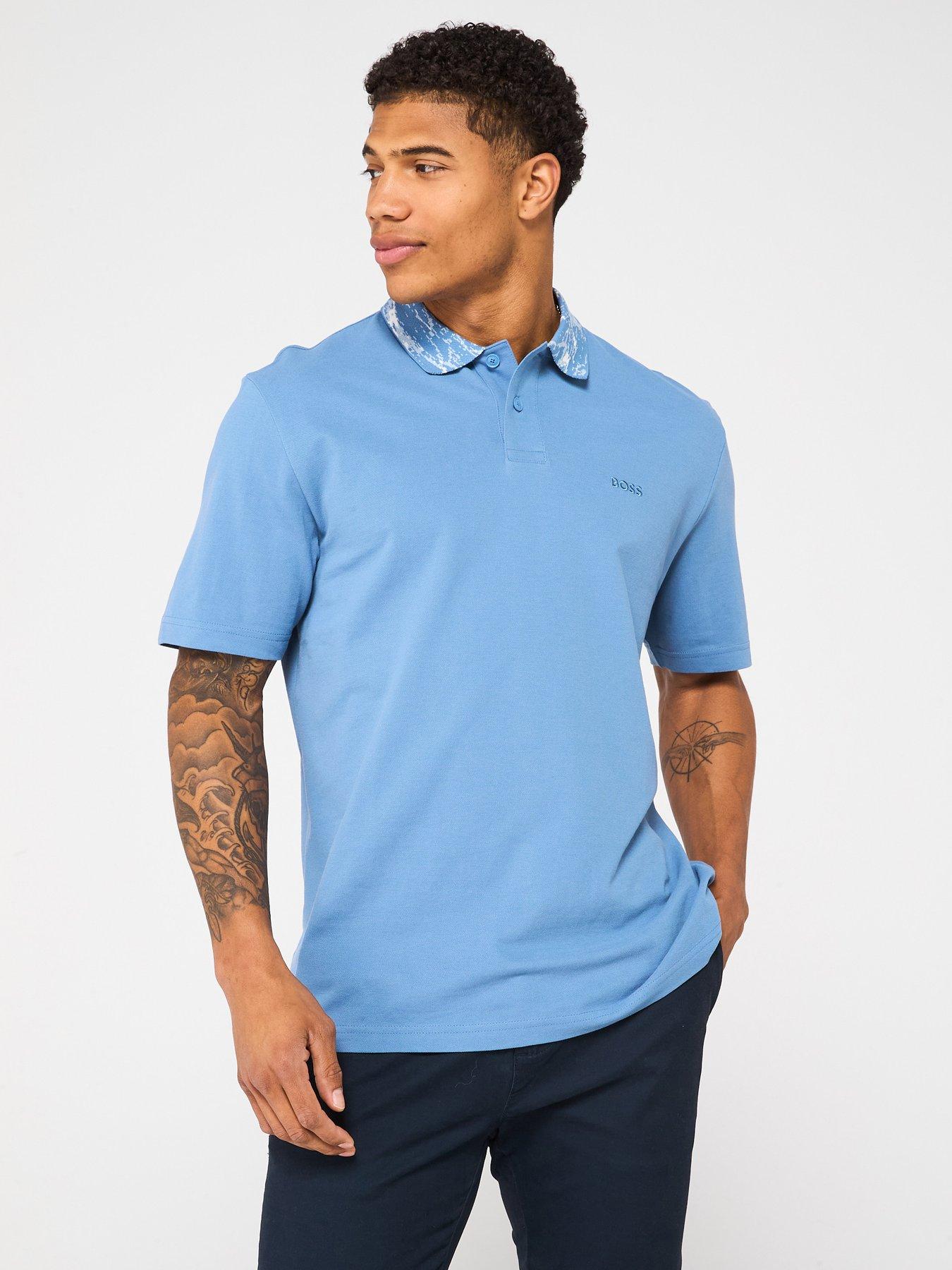undefined Desertcollar Contrast Polo Shirt - Blue