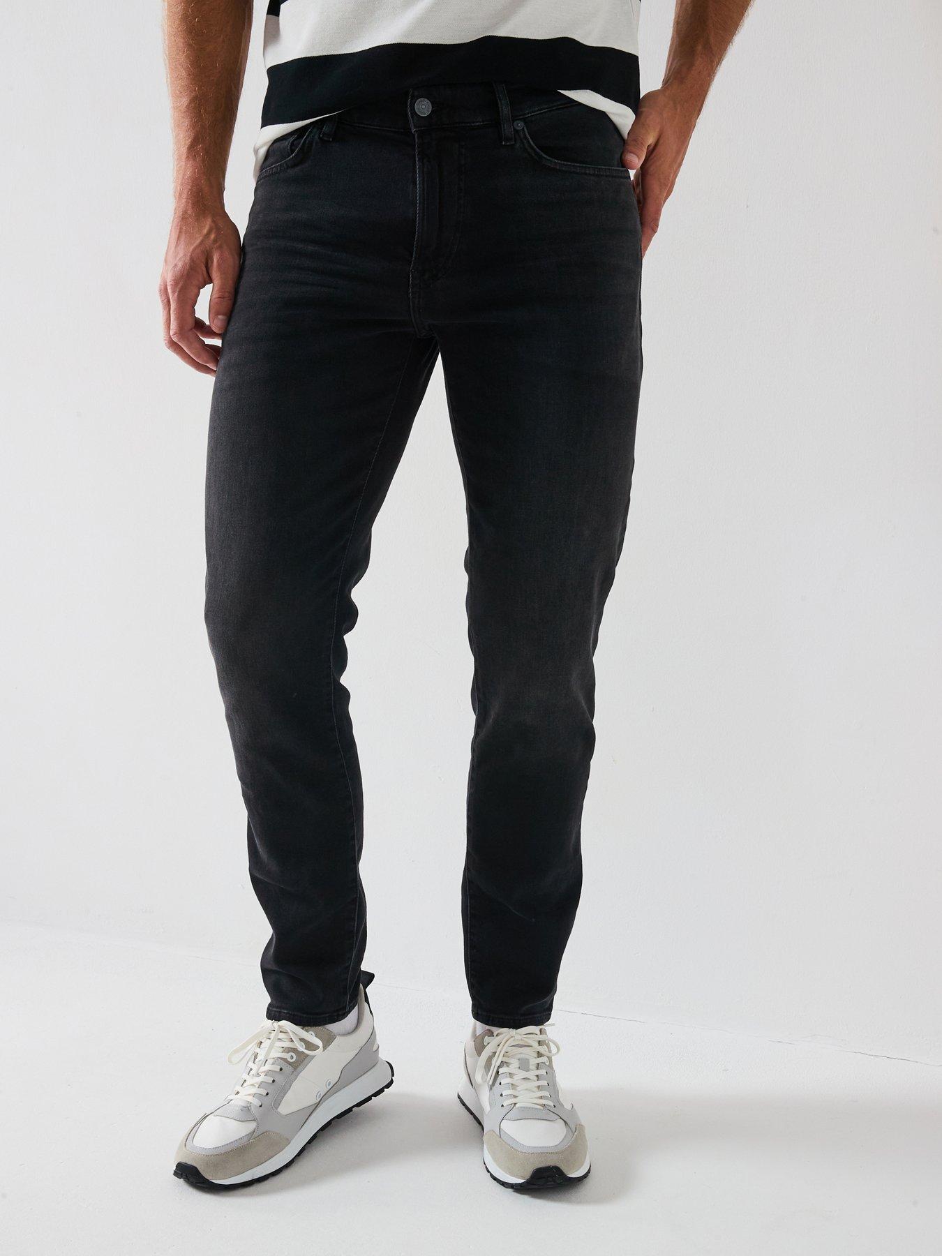 BOSS Onyx Bo Tapered Fit Jeans- Black