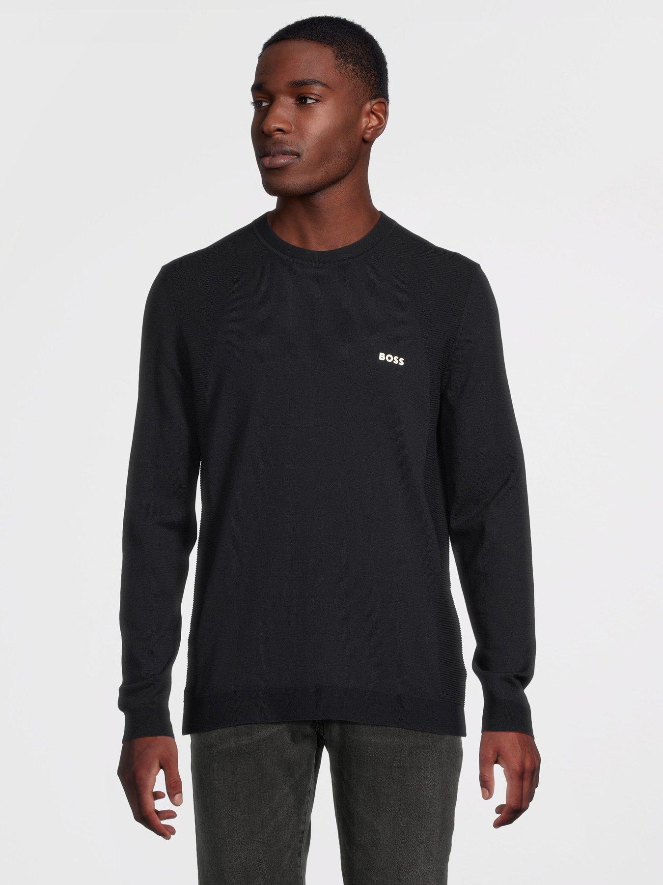 undefined Boss Momentum Lite Cotton Knitted Jumper-dark Blue