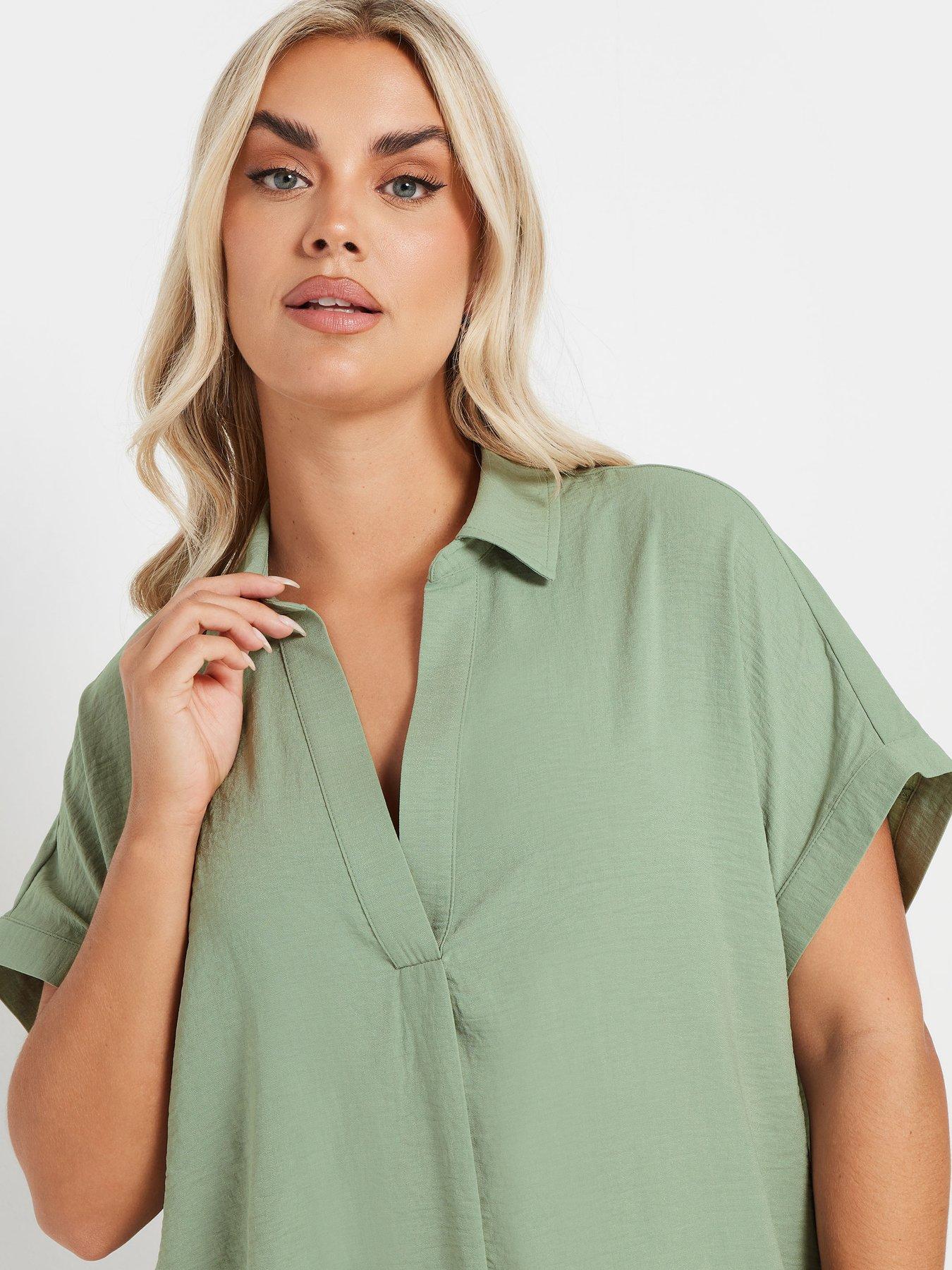 Jilly Pleated Front Short Sleeve Blouse