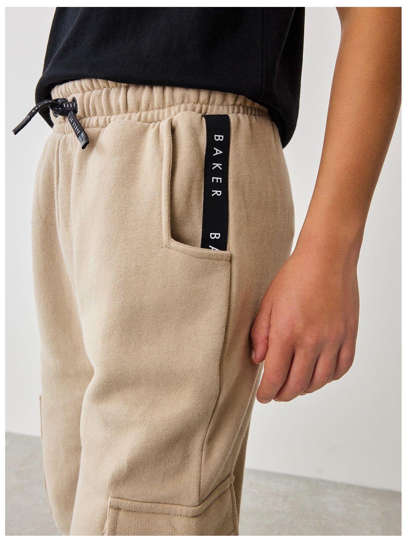 Image 3 of 5 of Ted Baker Boys Cargo Joggers - Beige