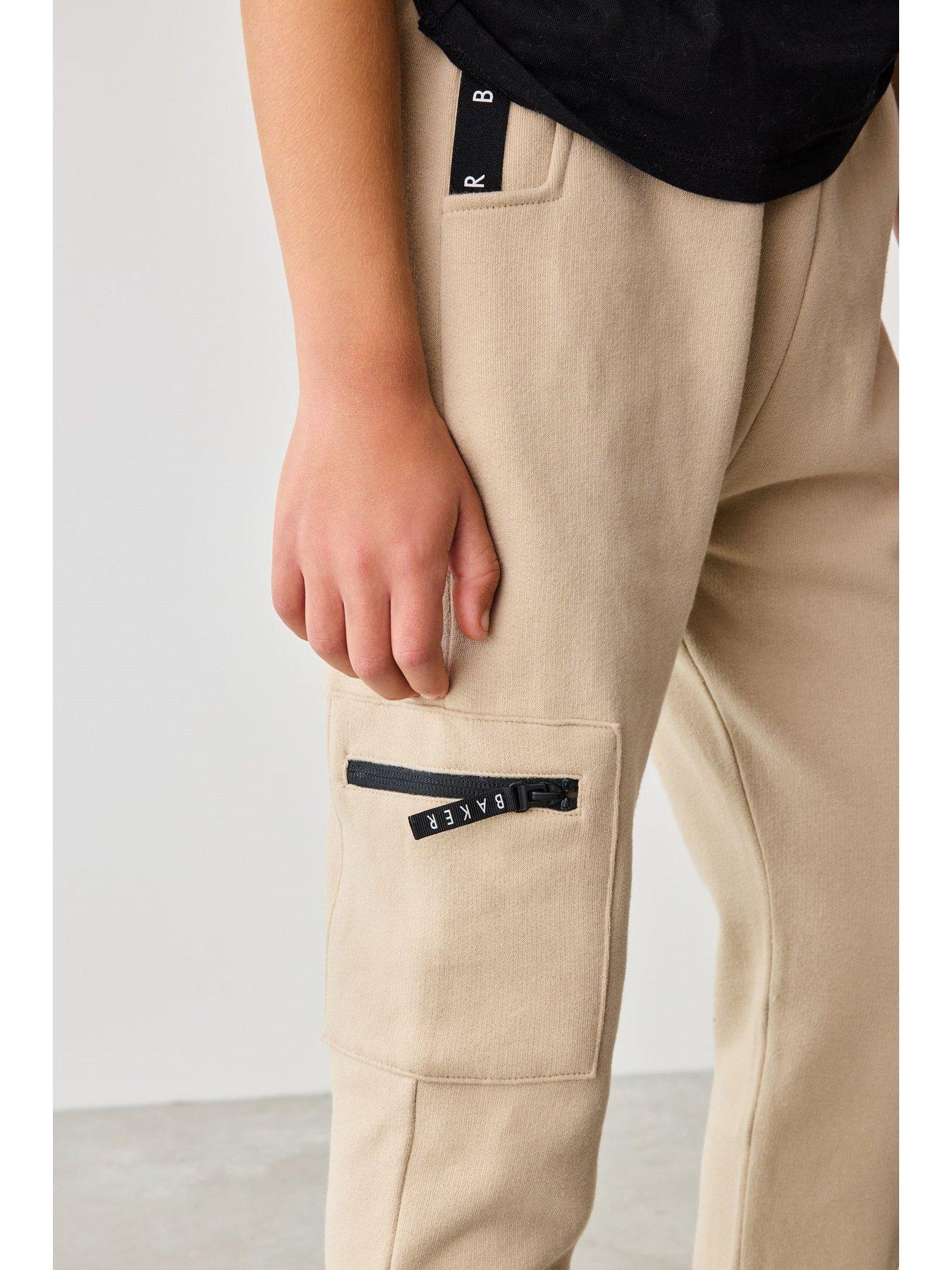 Image 4 of 5 of Ted Baker Boys Cargo Joggers - Beige