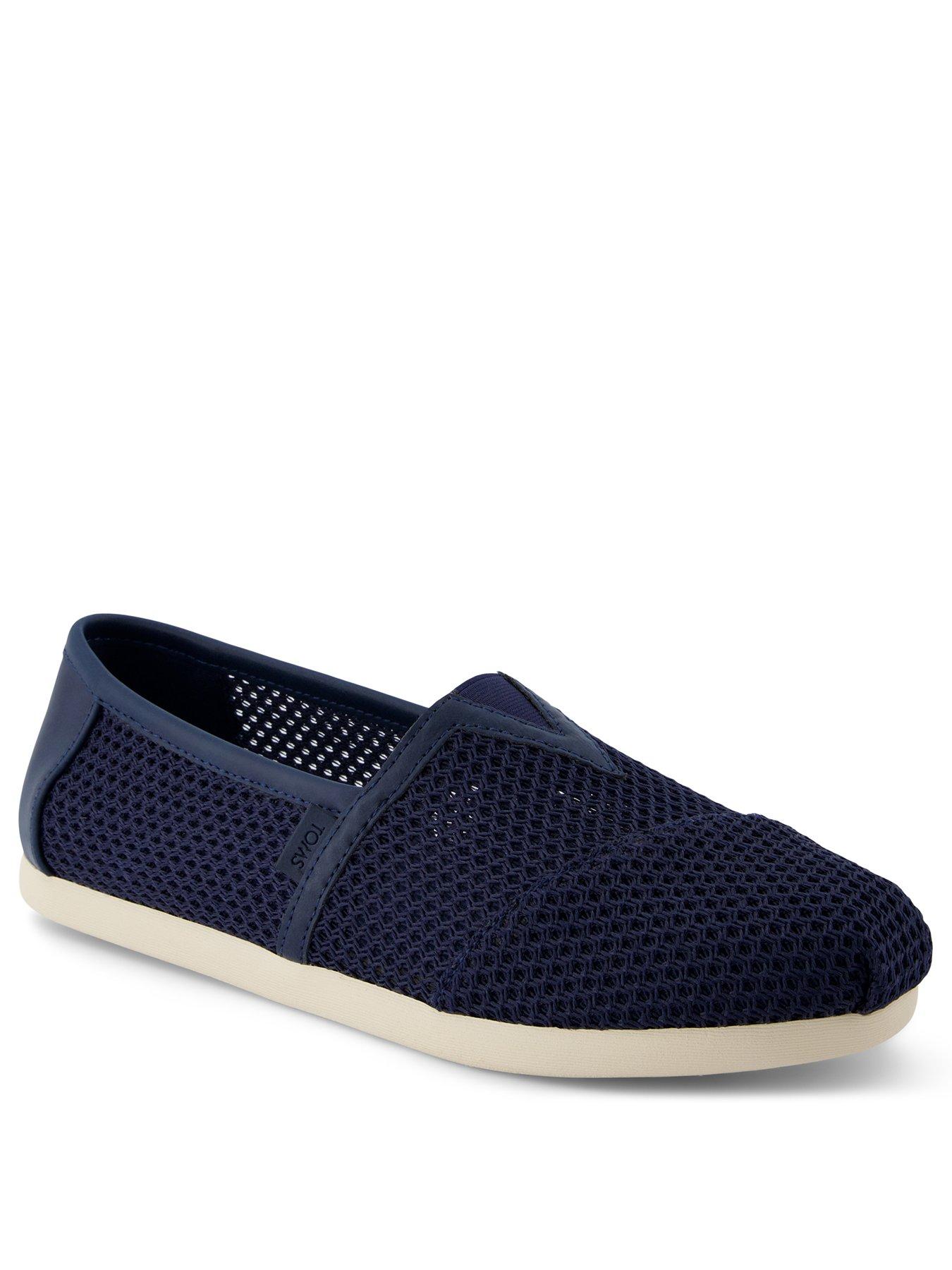 Image 2 of 4 of TOMS Men's Alpargata Classic Espadrille - Navy Textured Mesh with PU Trim