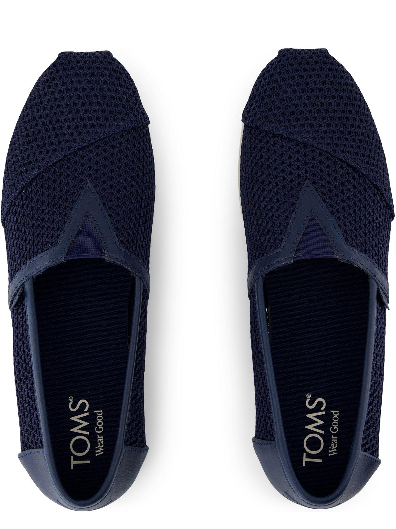 Image 3 of 4 of TOMS Men's Alpargata Classic Espadrille - Navy Textured Mesh with PU Trim