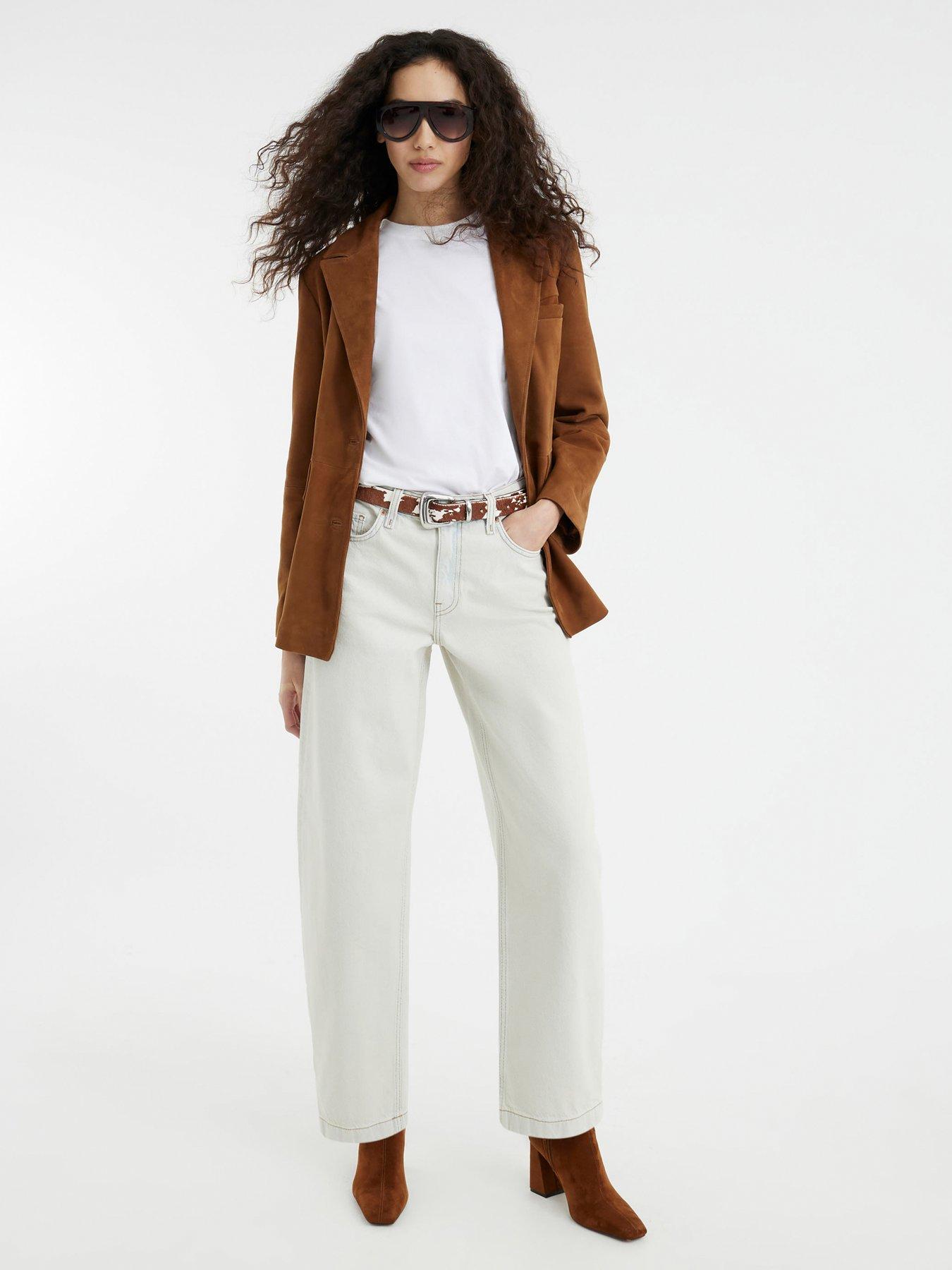 undefined Barrel Jean - Ecru