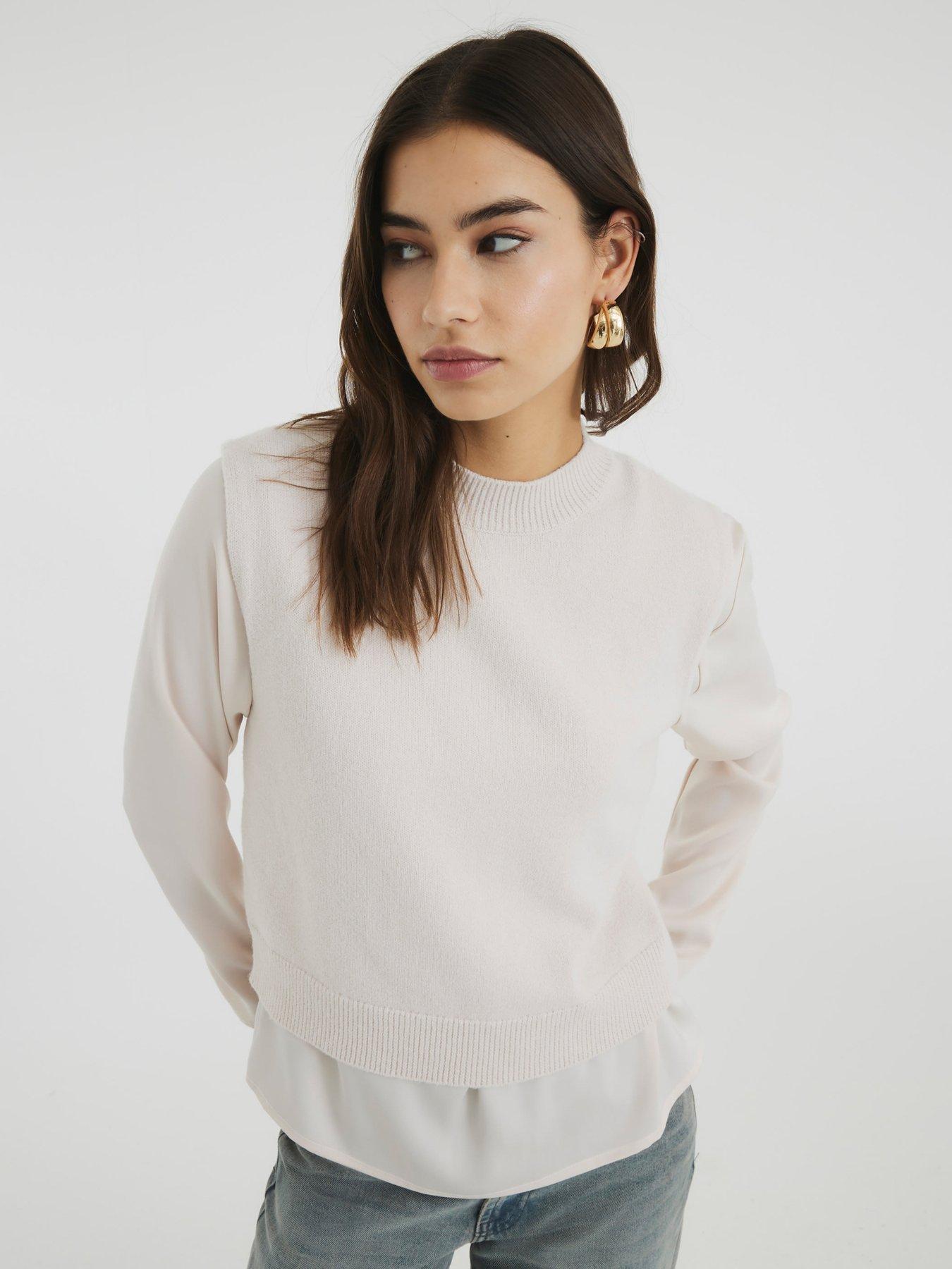 undefined 2 In 1 Layered Jumper - Beige