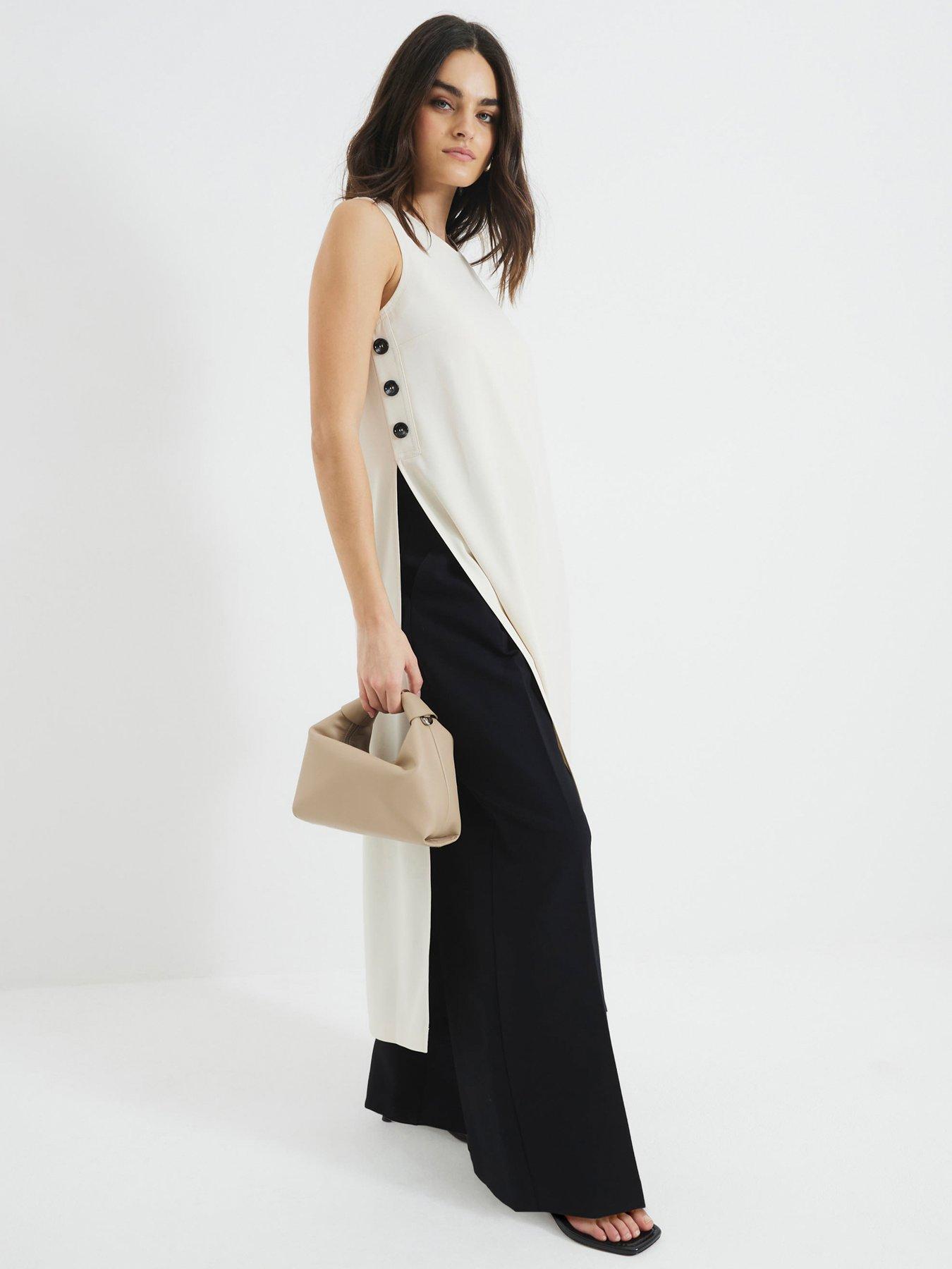 undefined Tailored Maxi Top - Cream