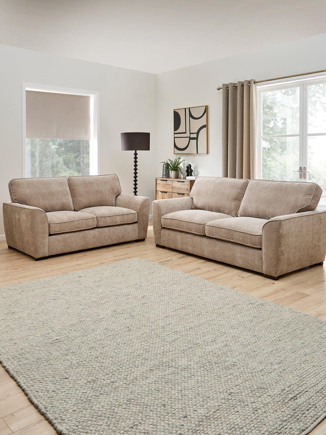 undefined Harlow 3 + 2 Seater Fabric Sofa Set (Buy  &  SAVE!) - FSC® Certified