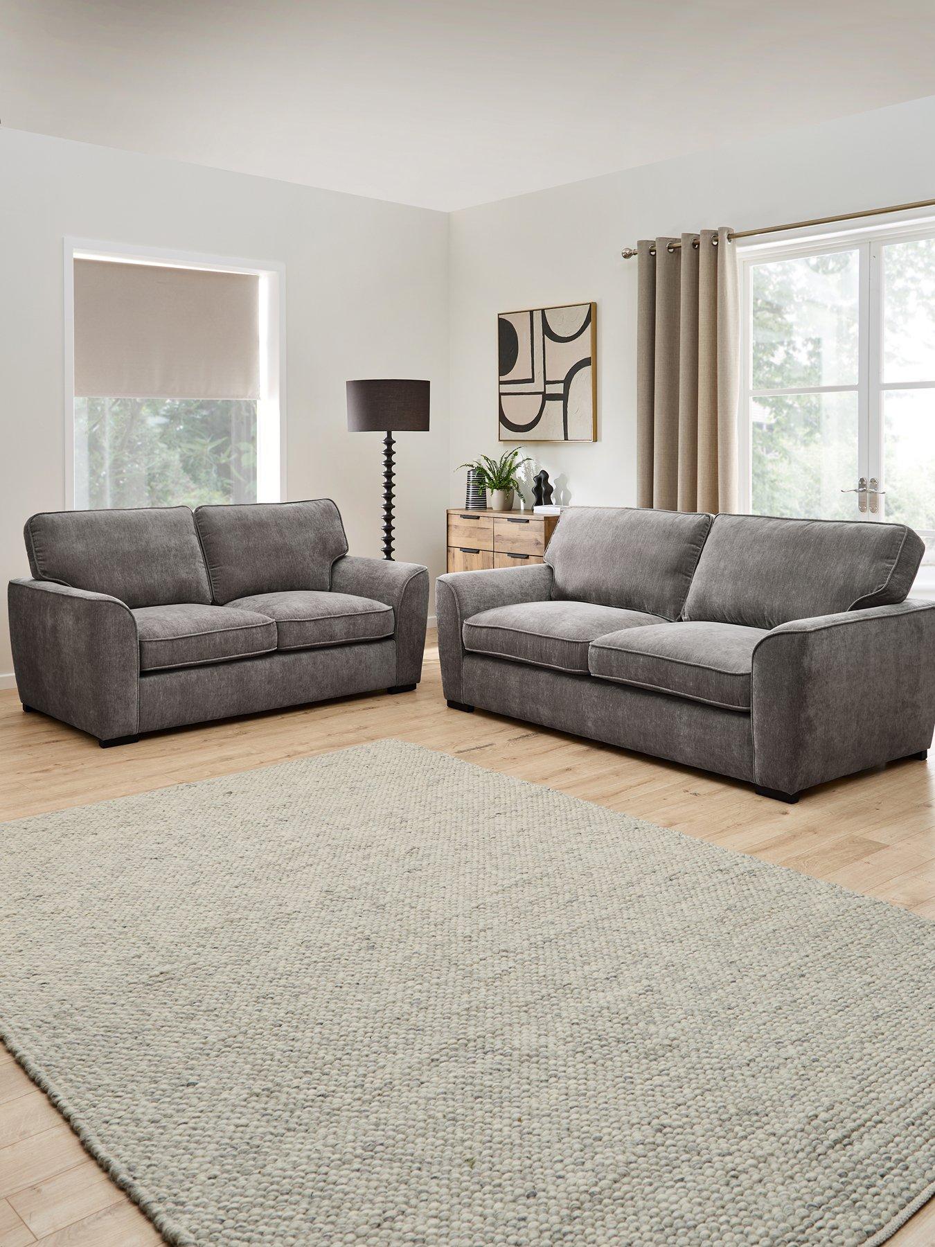 undefined Harlow 3 + 2 Seater Fabric Sofa Set (Buy  &  SAVE!) - FSC® Certified