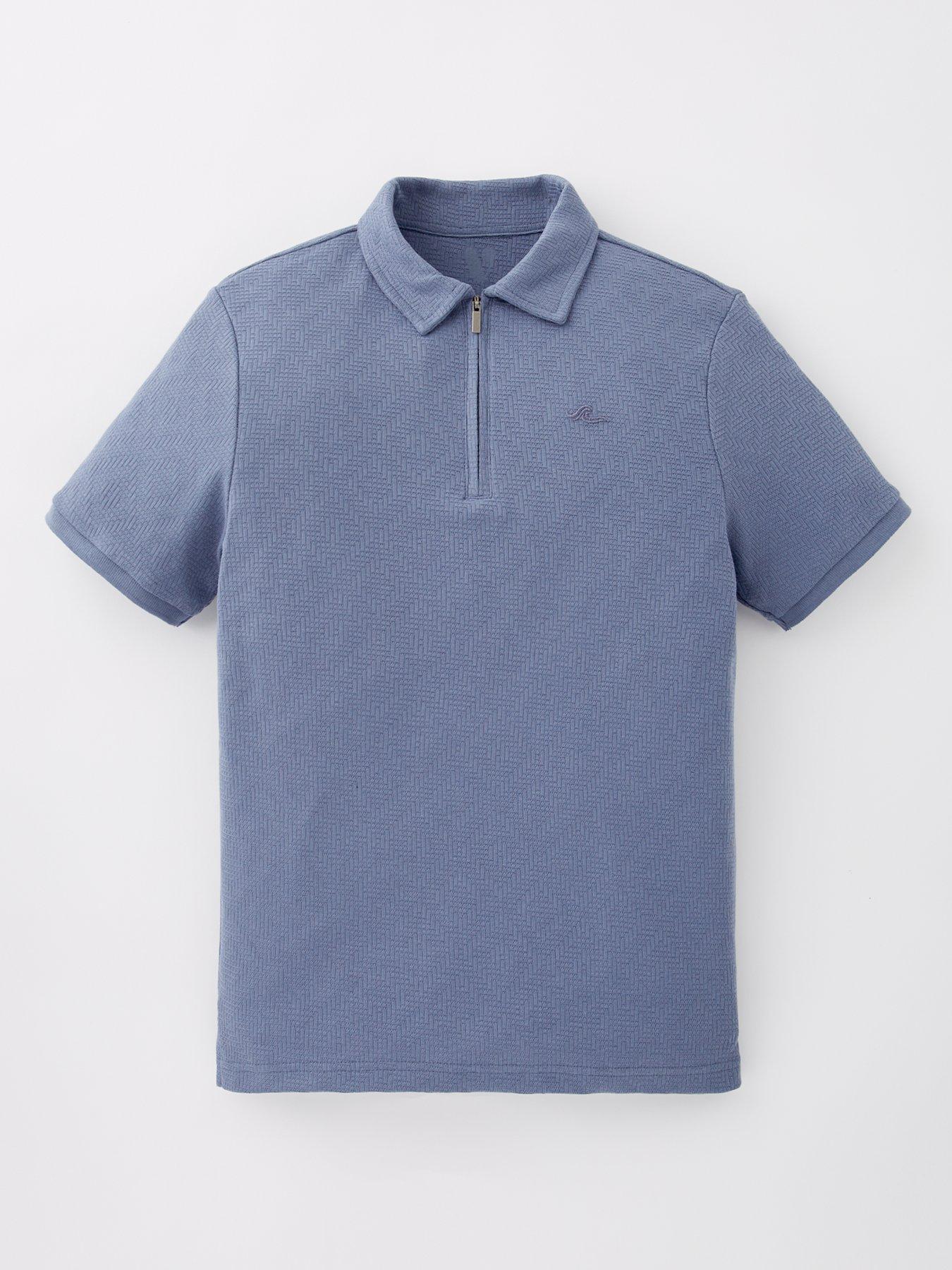 undefined Boys Jacquard Polo Top - Blue