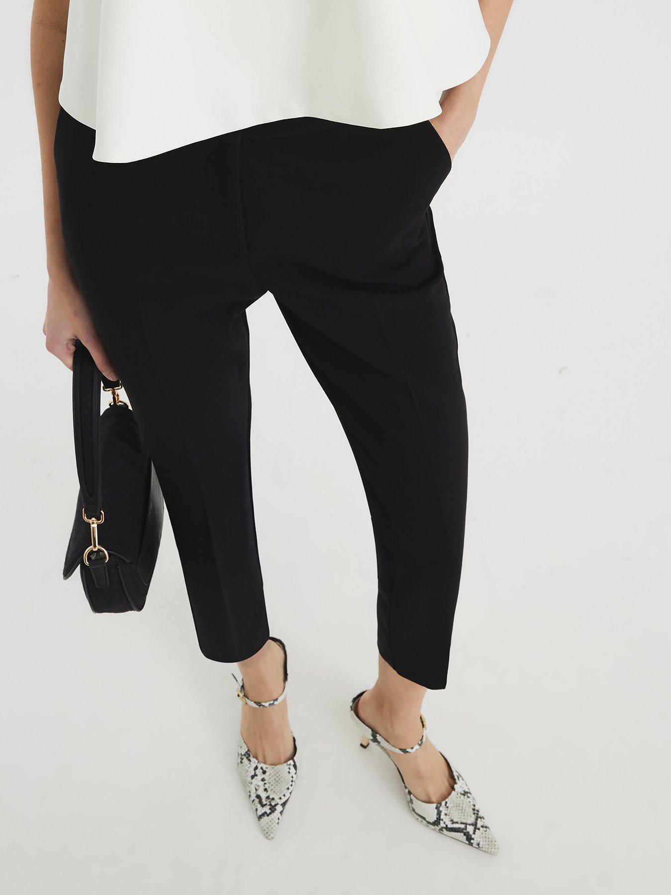 undefined Elasticated Cigarette Trouser - Black