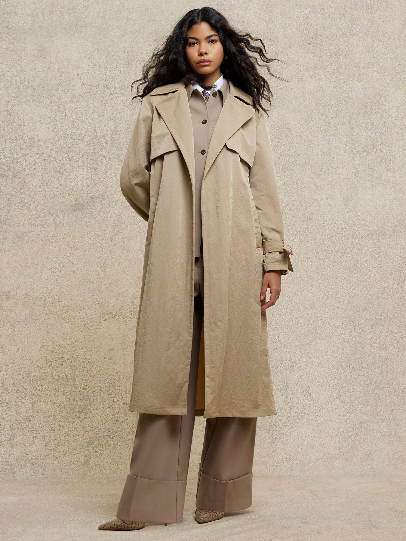 River Island Relaxed Wrap Trench Coat Beige Very