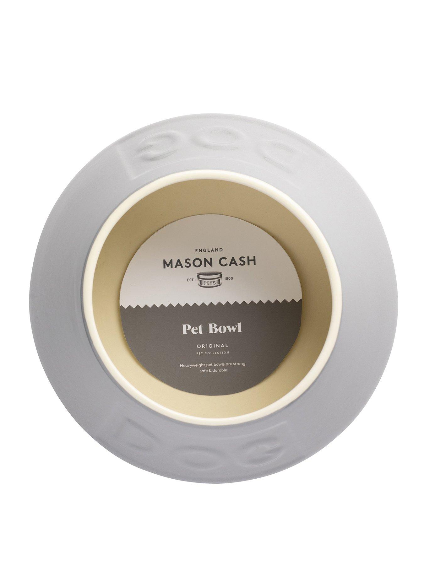 Image 2 of 3 of Mason Cash Grey Non Tip Lettered Dog Bowl 21Cm