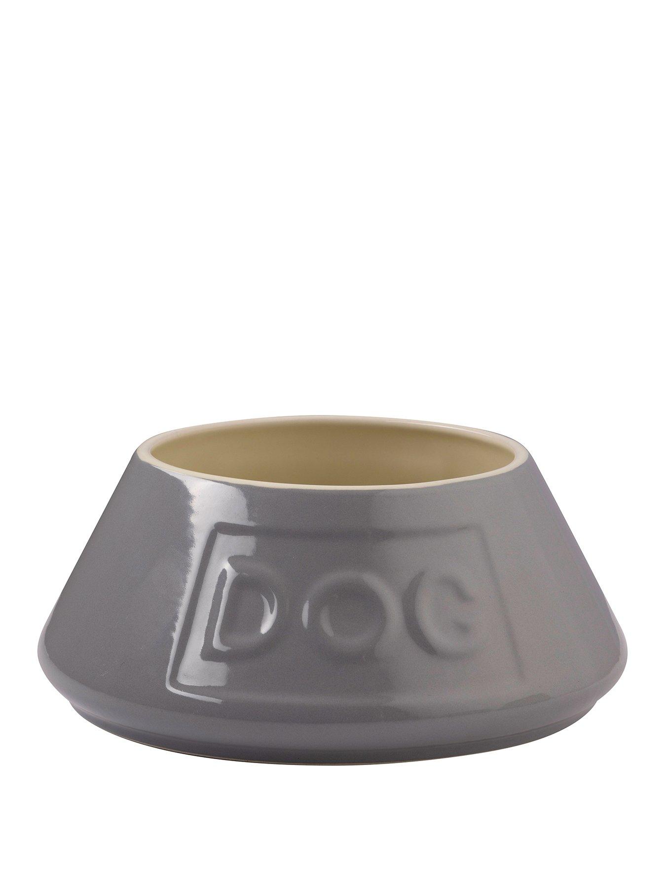 Image 3 of 3 of Mason Cash Grey Non Tip Lettered Dog Bowl 21Cm