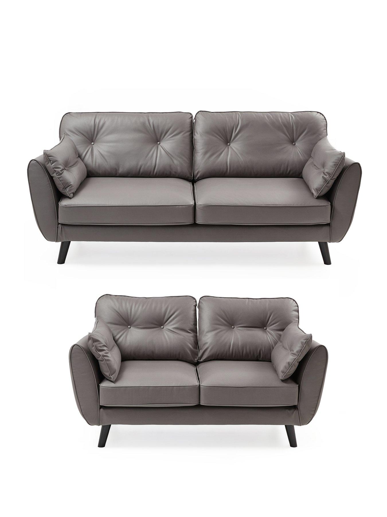 Image 2 of 7 of The Very Collection Paulo 3 +&nbsp;2&nbsp;Seater Faux Leather Sofa Set (Buy &amp; SAVE!)&nbsp;&nbsp;- FSC&reg; Certified