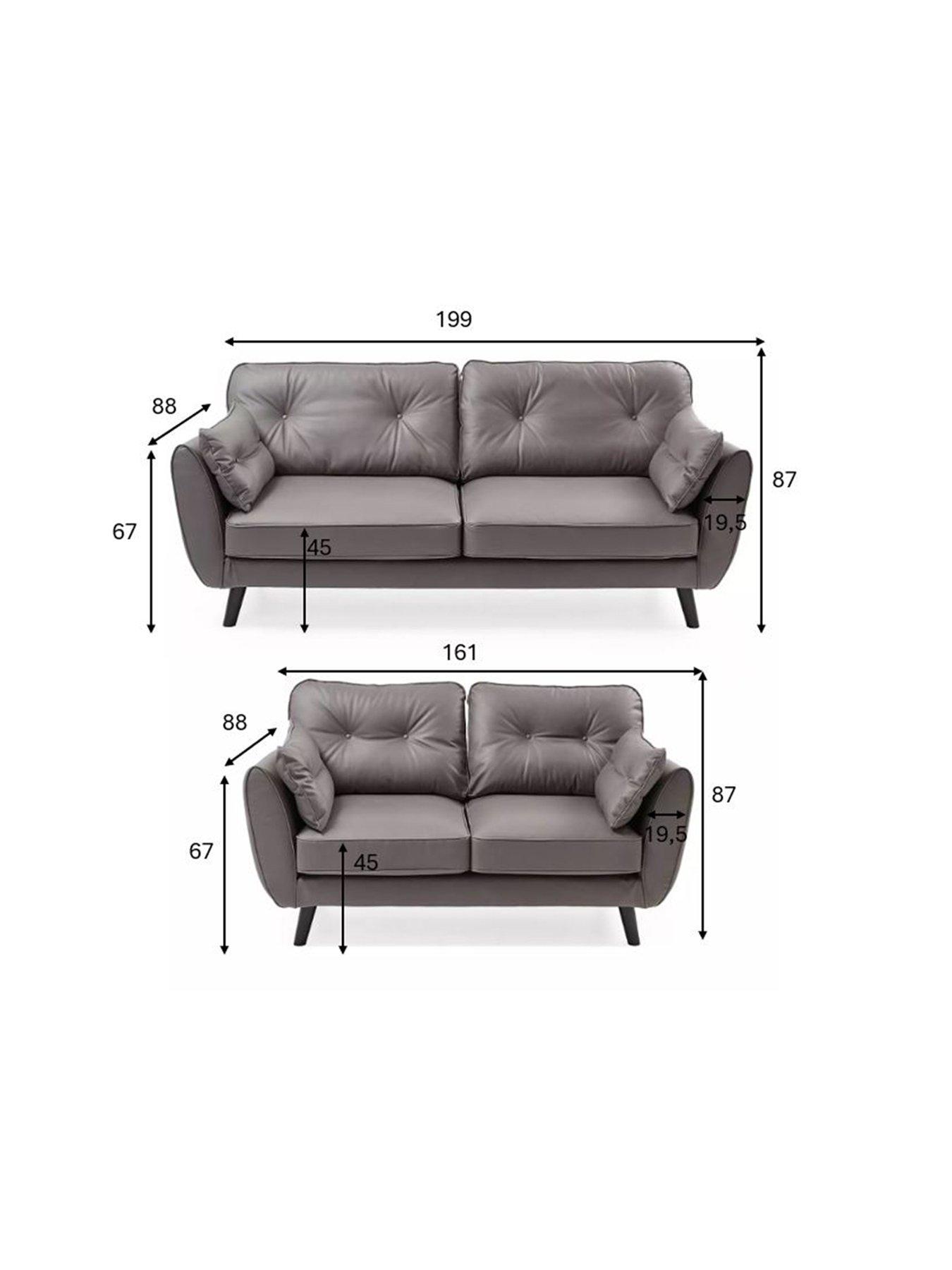 Image 6 of 7 of The Very Collection Paulo 3 +&nbsp;2&nbsp;Seater Faux Leather Sofa Set (Buy &amp; SAVE!)&nbsp;&nbsp;- FSC&reg; Certified