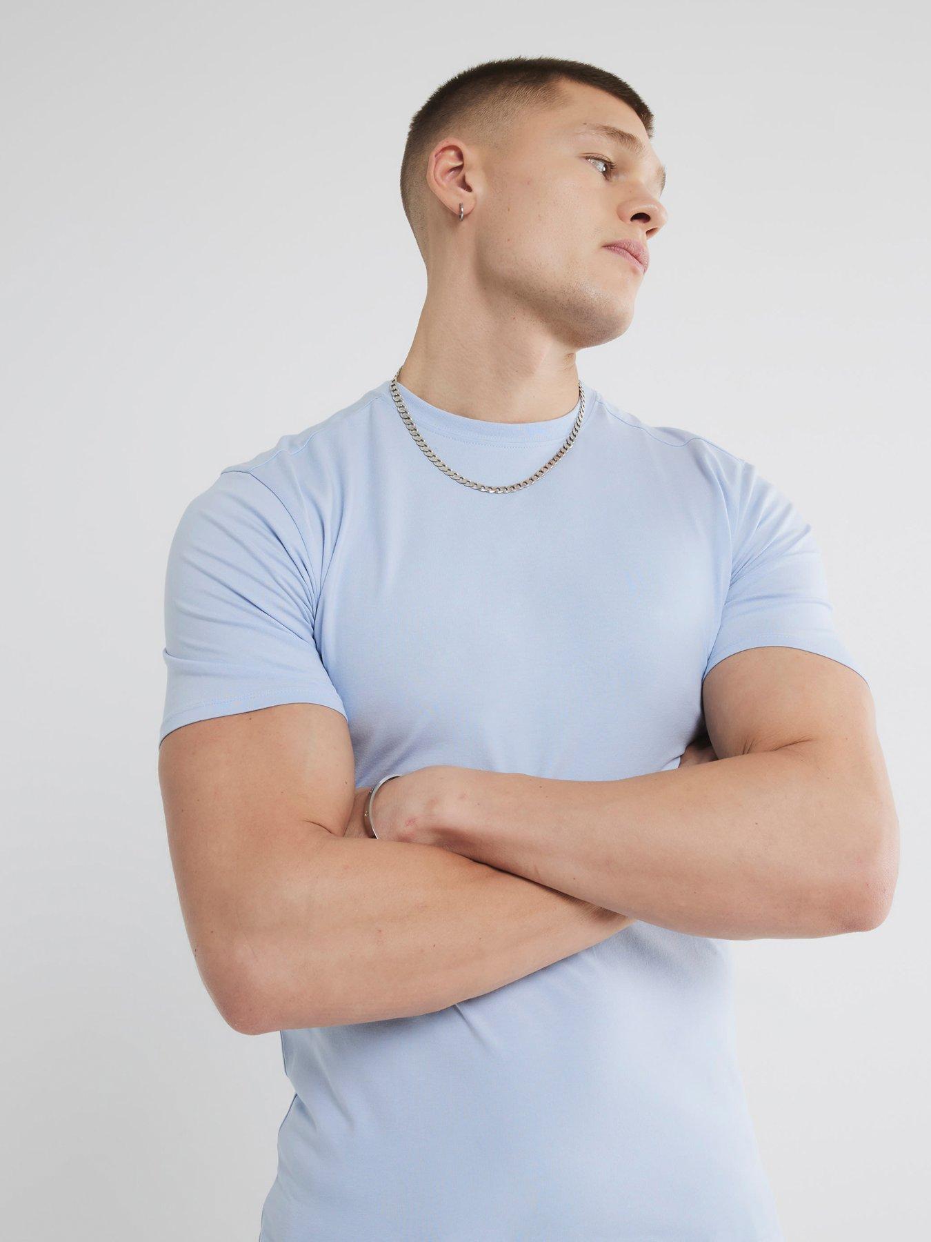 undefined Essentials Muscle Fit T-Shirt - Blue