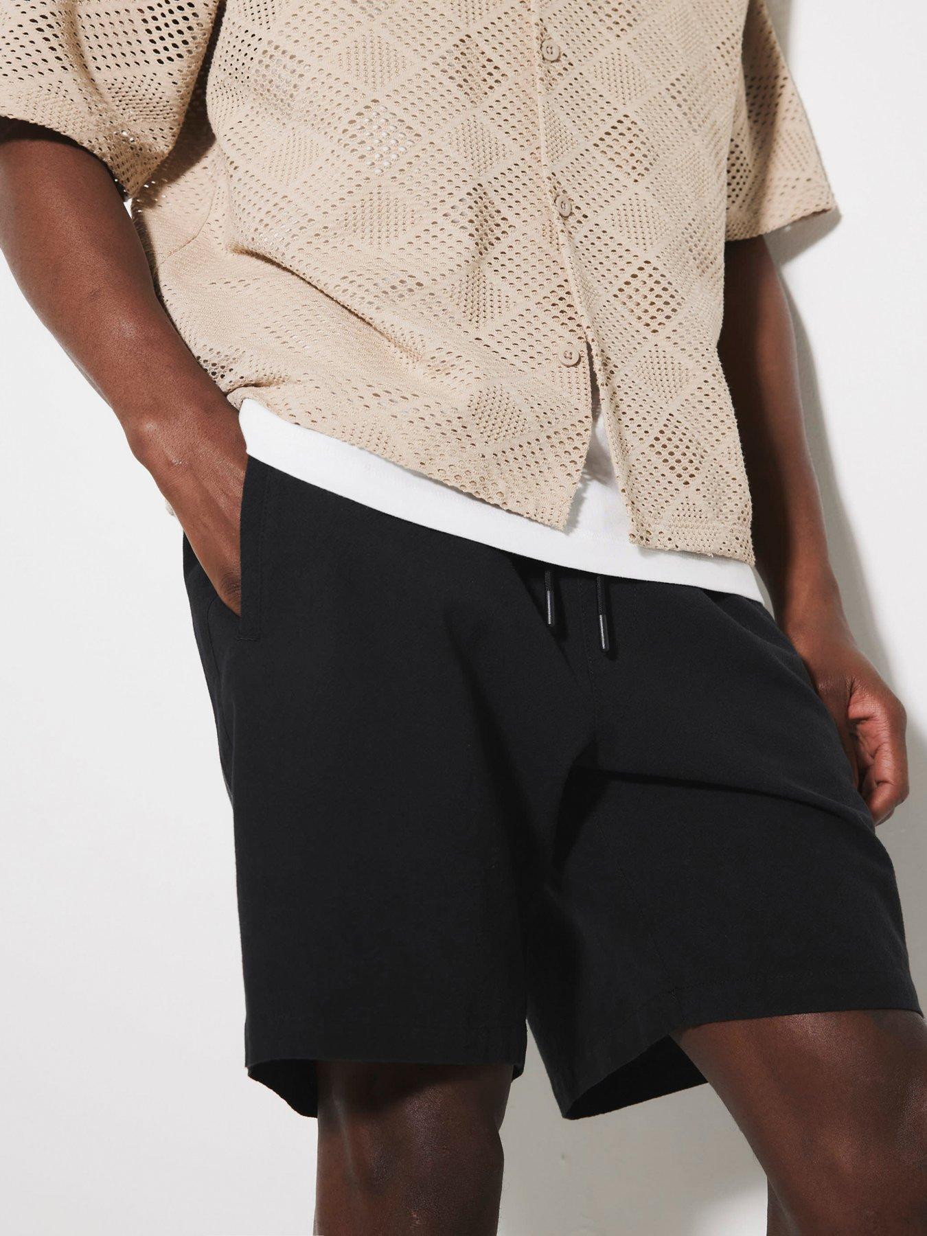 River Island Barkley Pull On Shorts Black Very