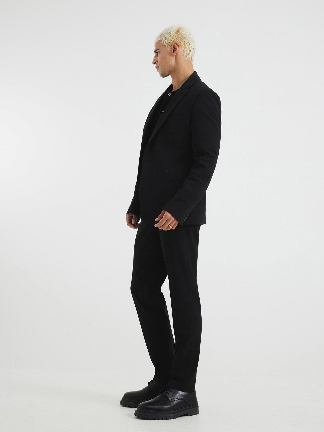 River Island Skinny Fit Suit Trousers - Black