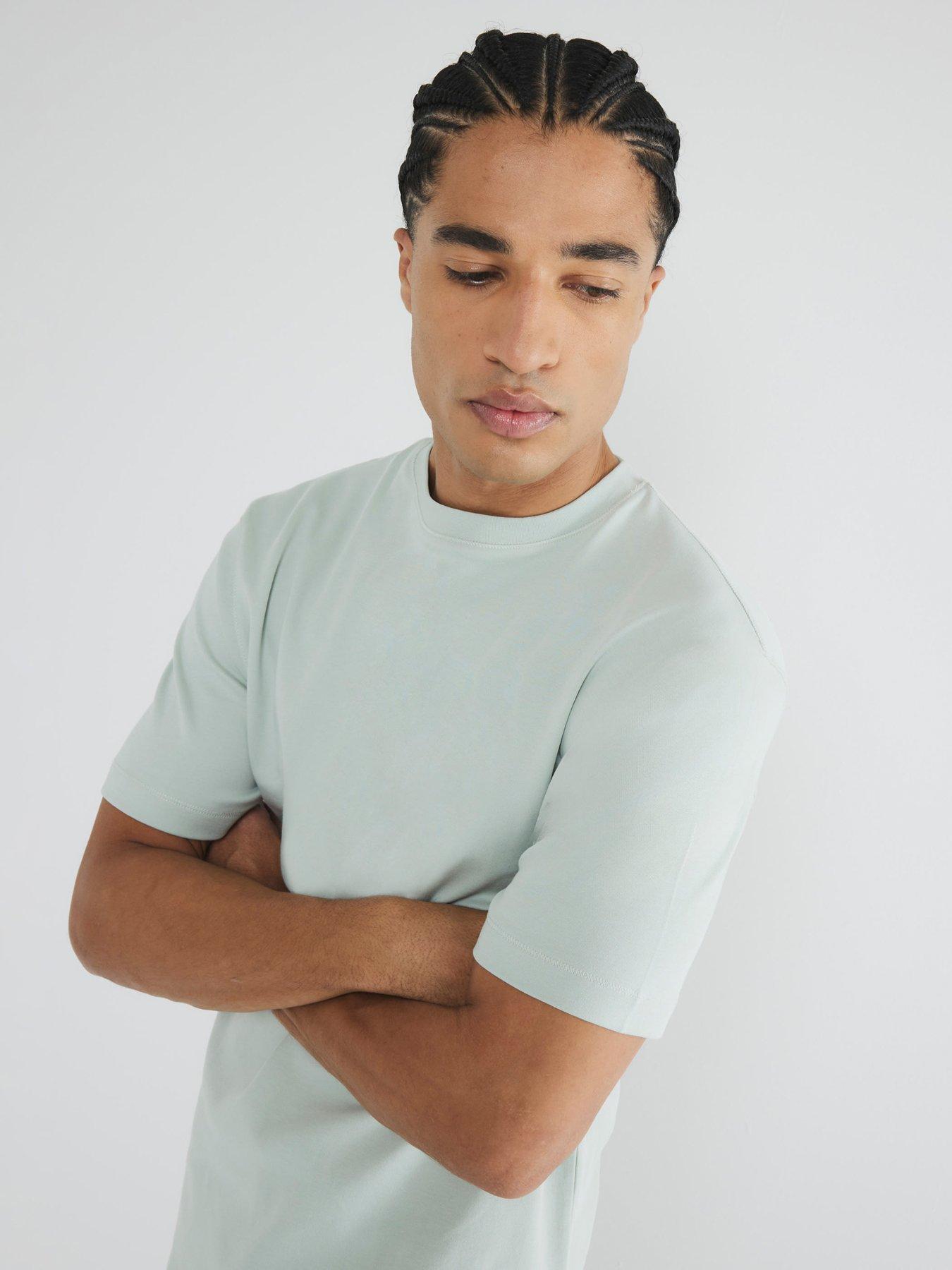Image 4 of 4 of River Island Essentials Slim Fit T-Shirt - Light Green