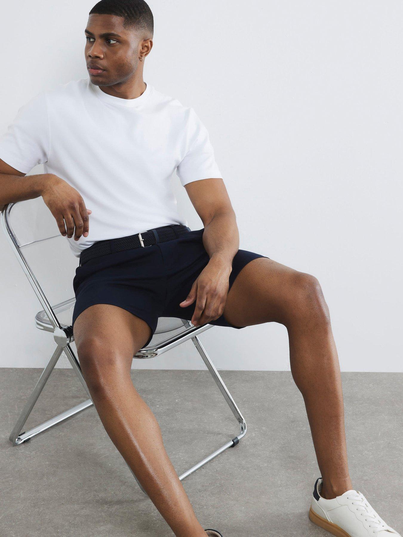 undefined Belted Chino Shorts
