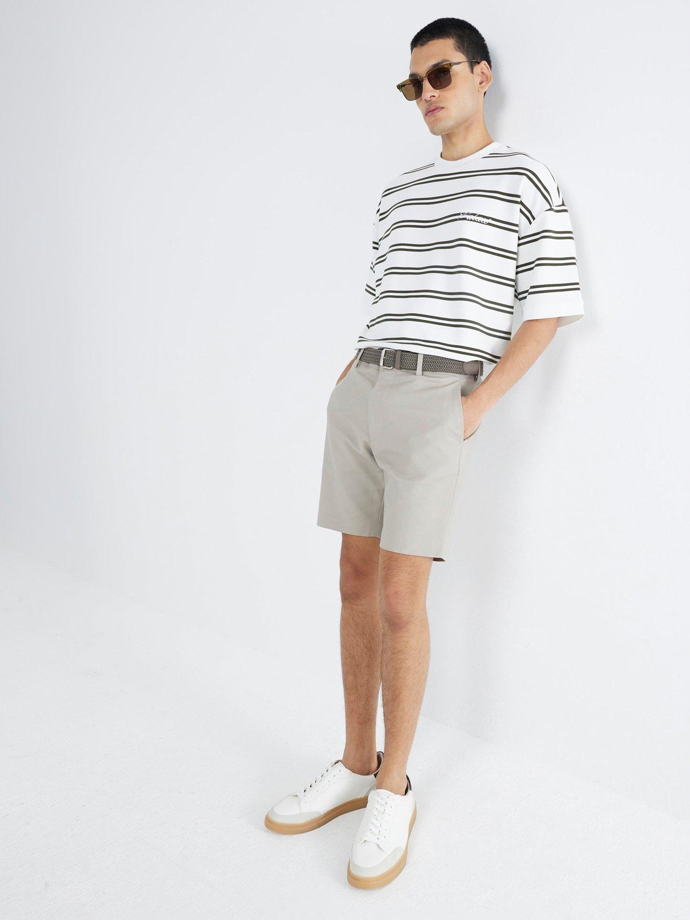 undefined Belted Chino Shorts