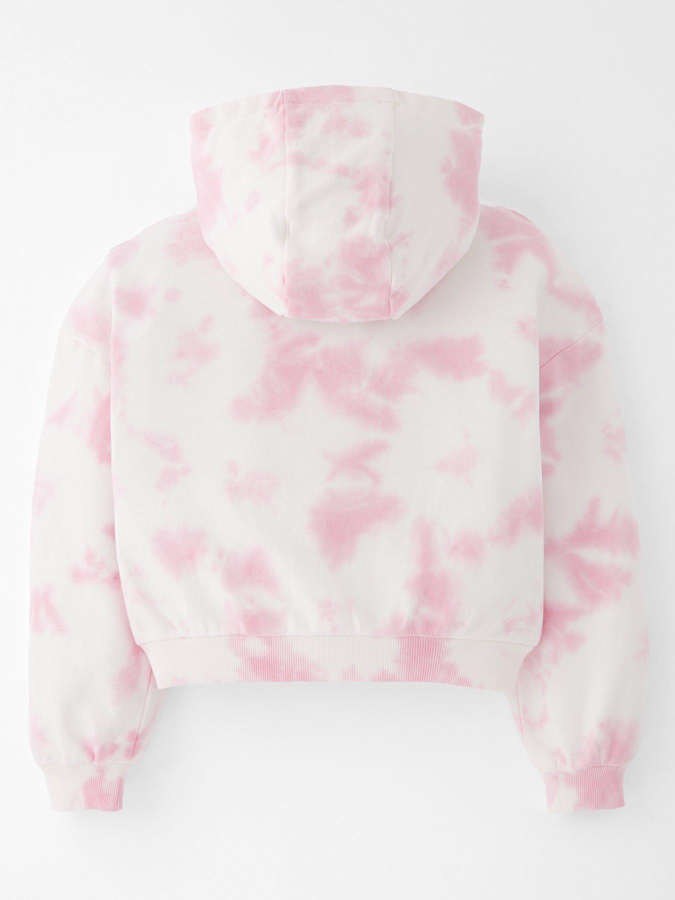 Pink Womens Tie Dye Champion Hoodie Hooded Sweatshirts Womens Tie