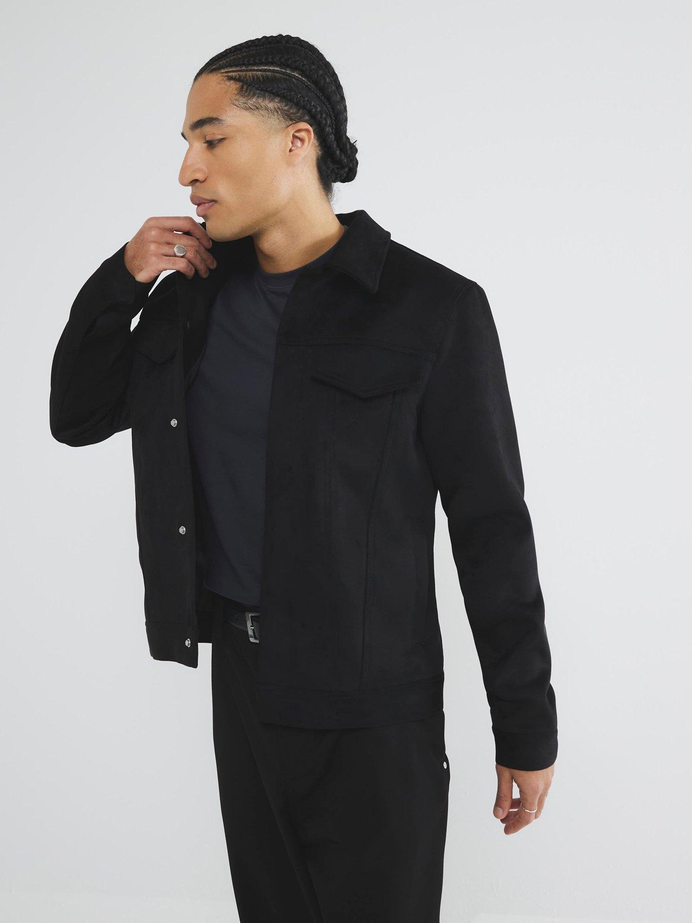 undefined Suedette Western Jacket - Black