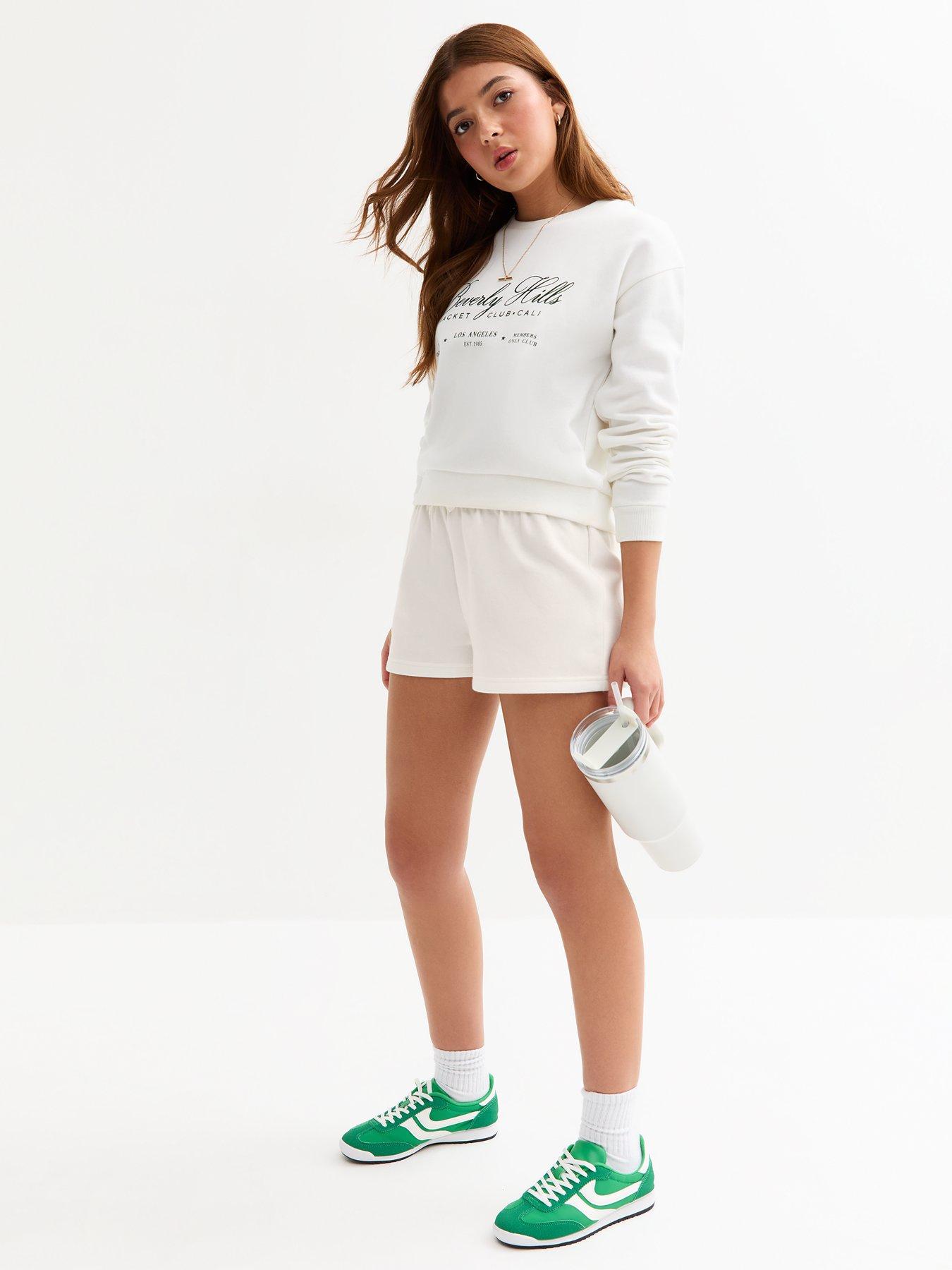 undefined Girls Jogger Shorts - Off White