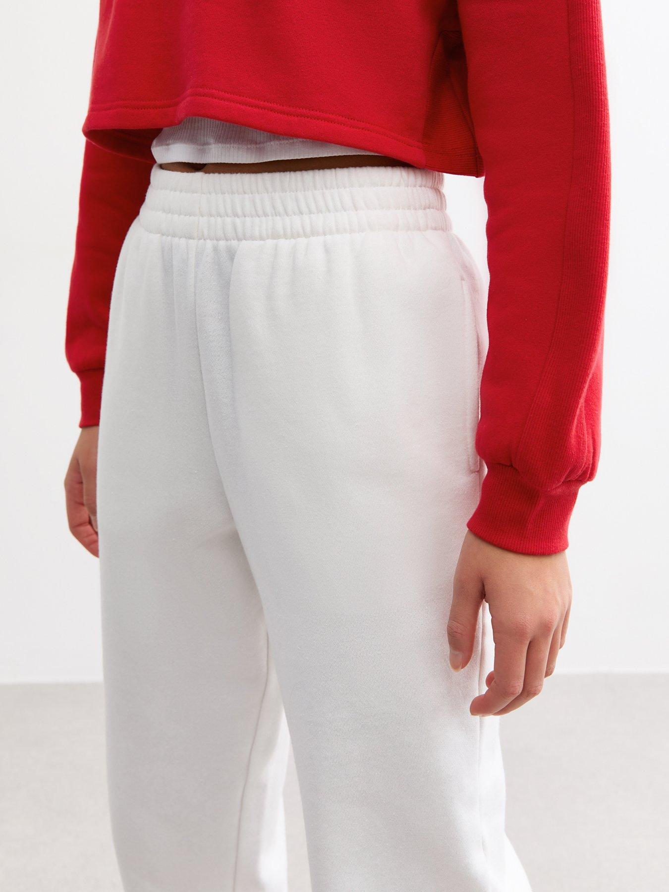 New Look 915 Girls Cuffed Jersey Joggers Off White Very