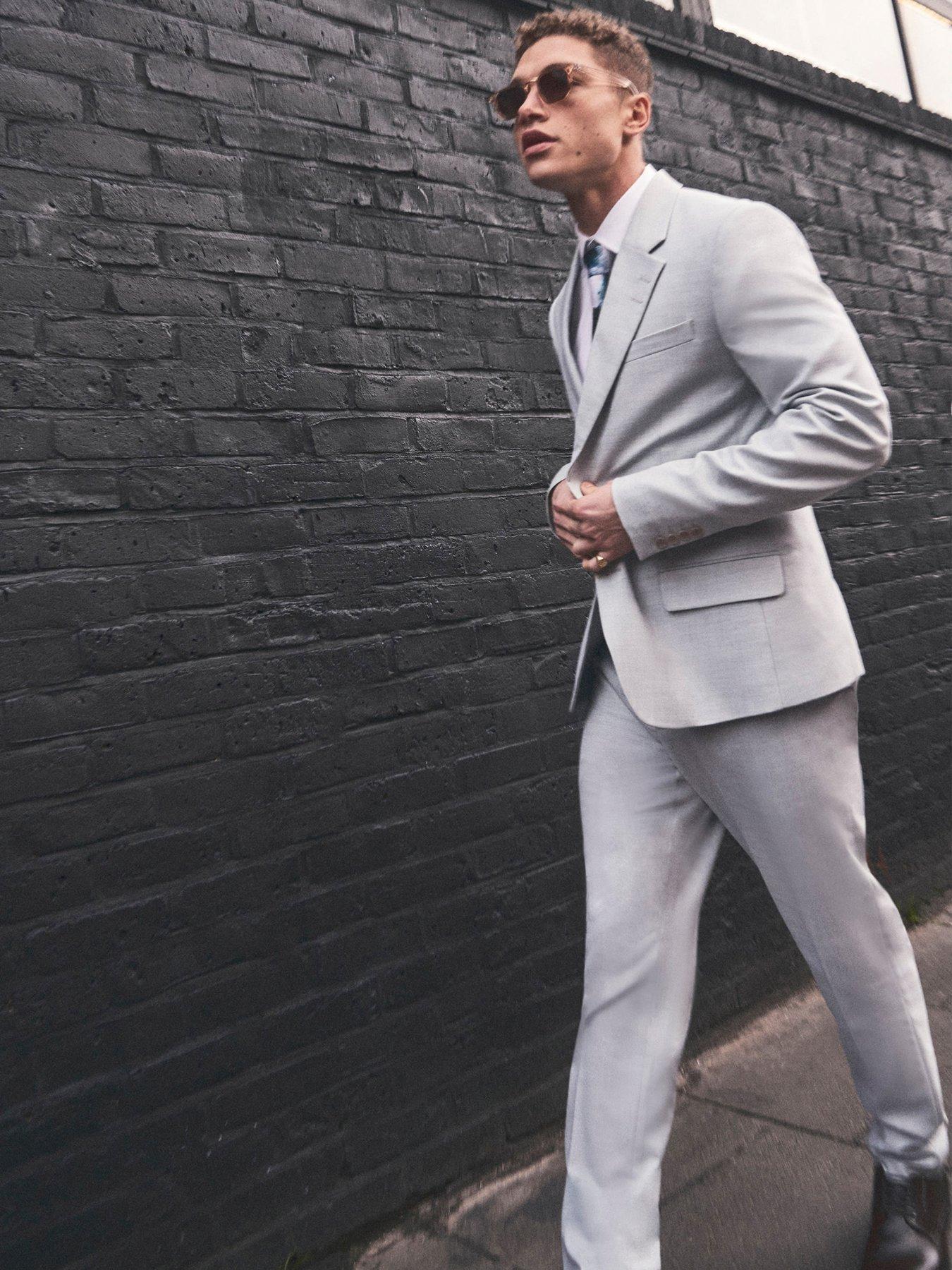 undefined Sharkskin Suit Trousers