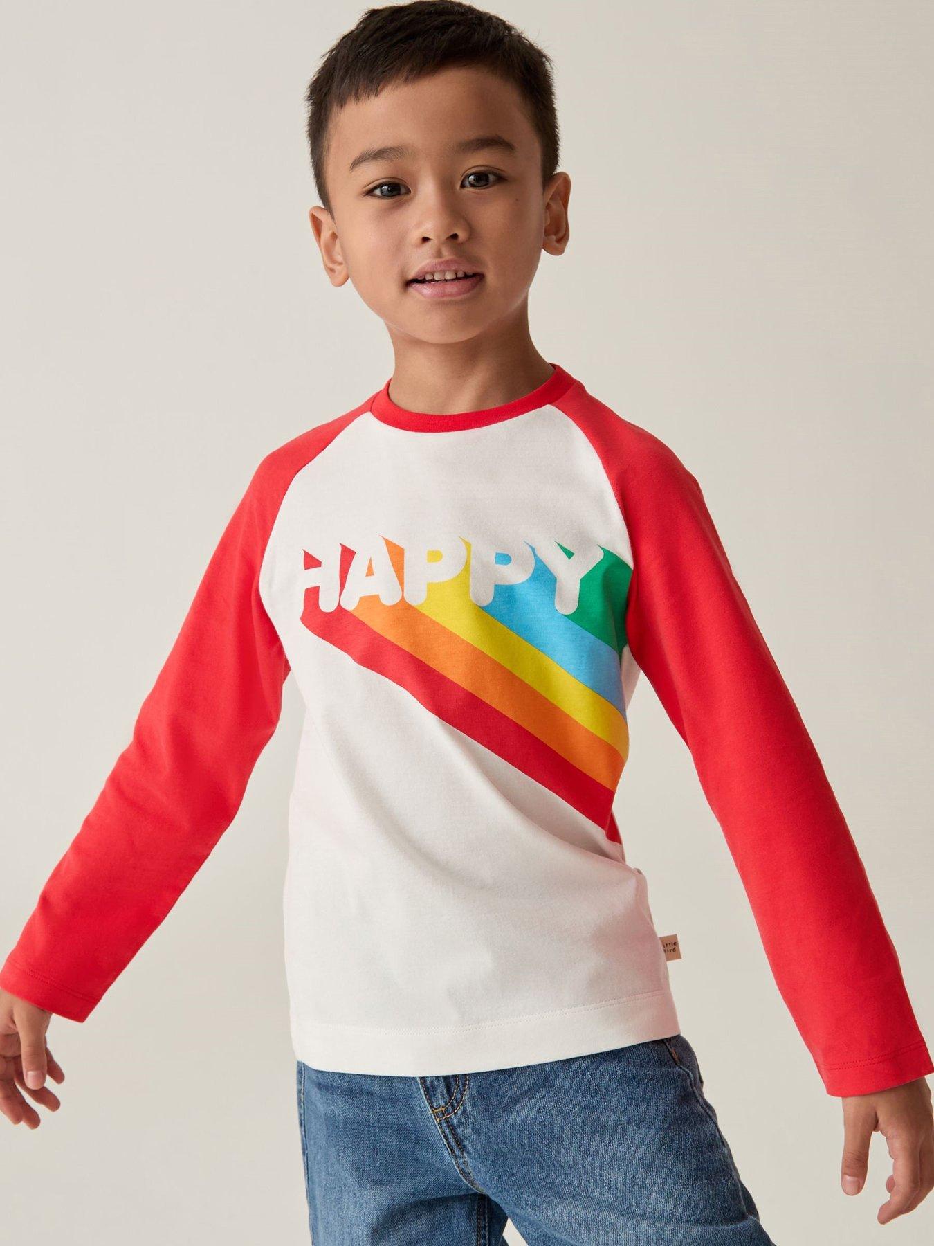 Little Bird Happy Long Sleeve T-Shirt - Red