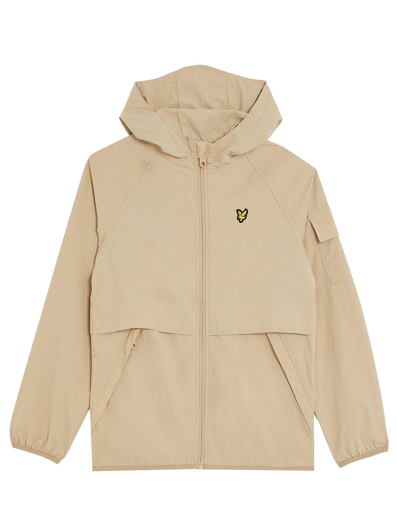 undefined Boys Hooded Windbreaker Jacket - Beige
