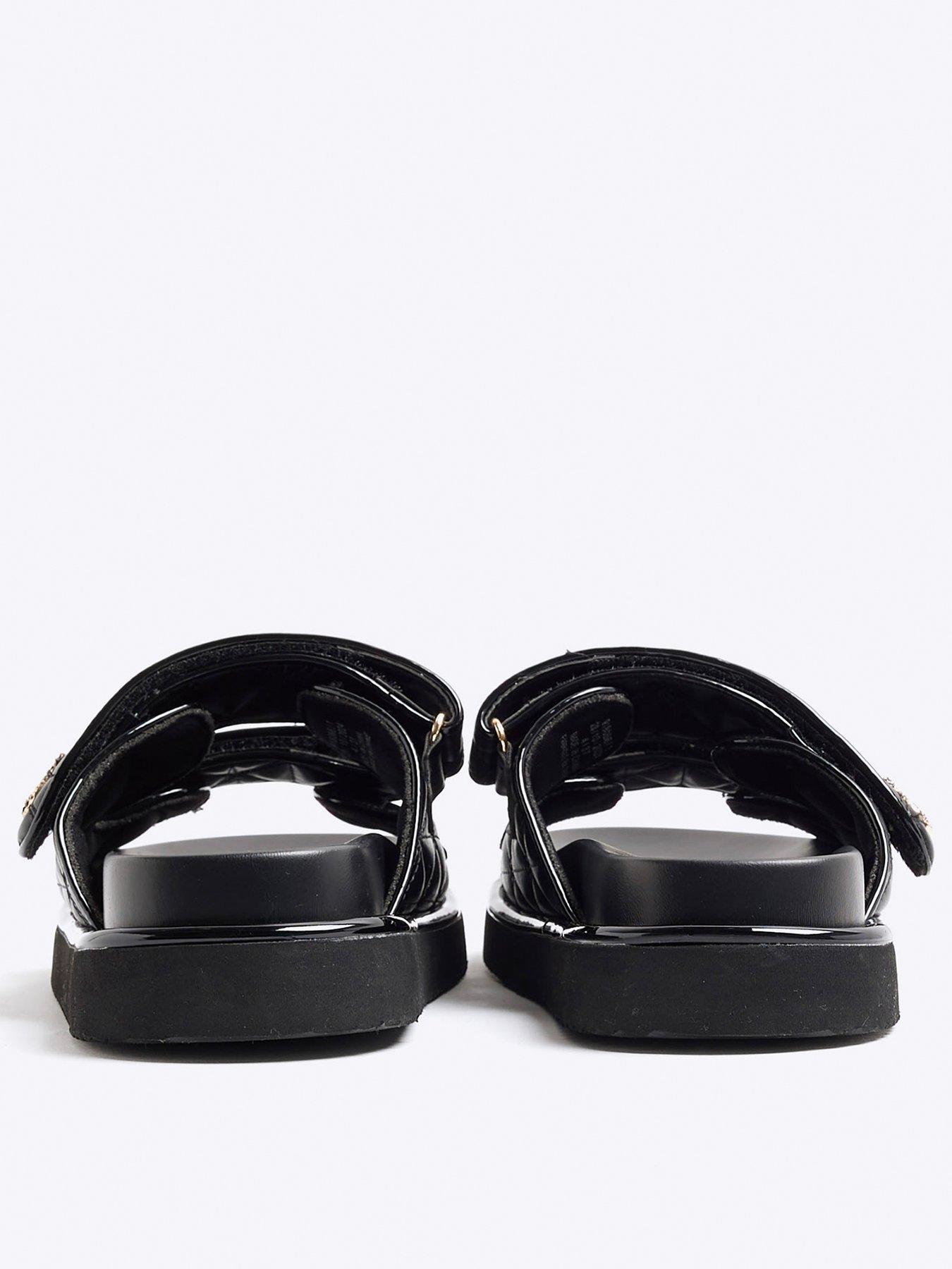 Image 3 of 6 of River Island Quilted Chunky Sandal - Black