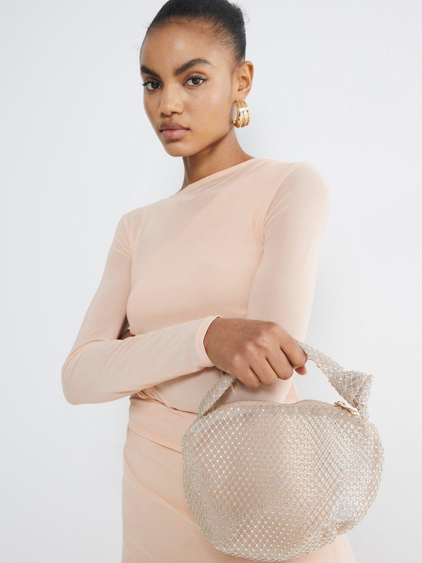 River Island Small Diamante Bag Pink Very