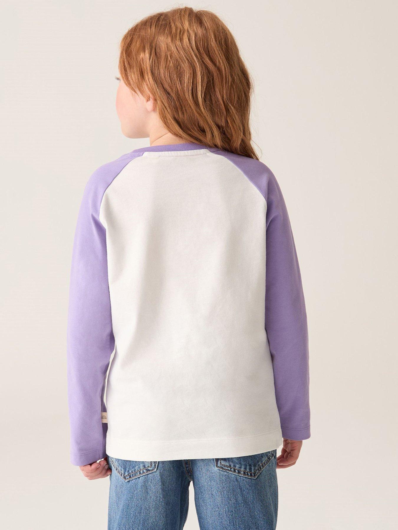 Image 2 of 6 of Little Bird Girls Shooting Heart Long Sleeve T-Shirt - Purple