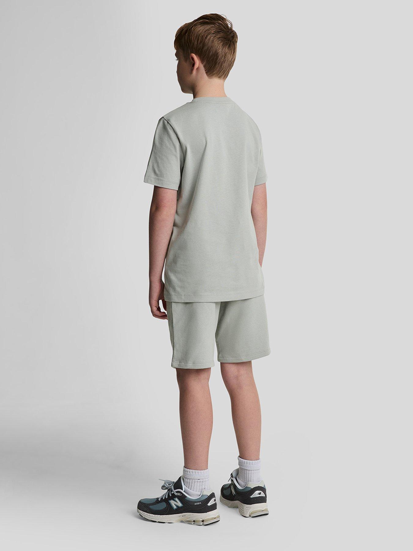 Lyle Scott Boys Script Embroidered Sweat Short Grey Very