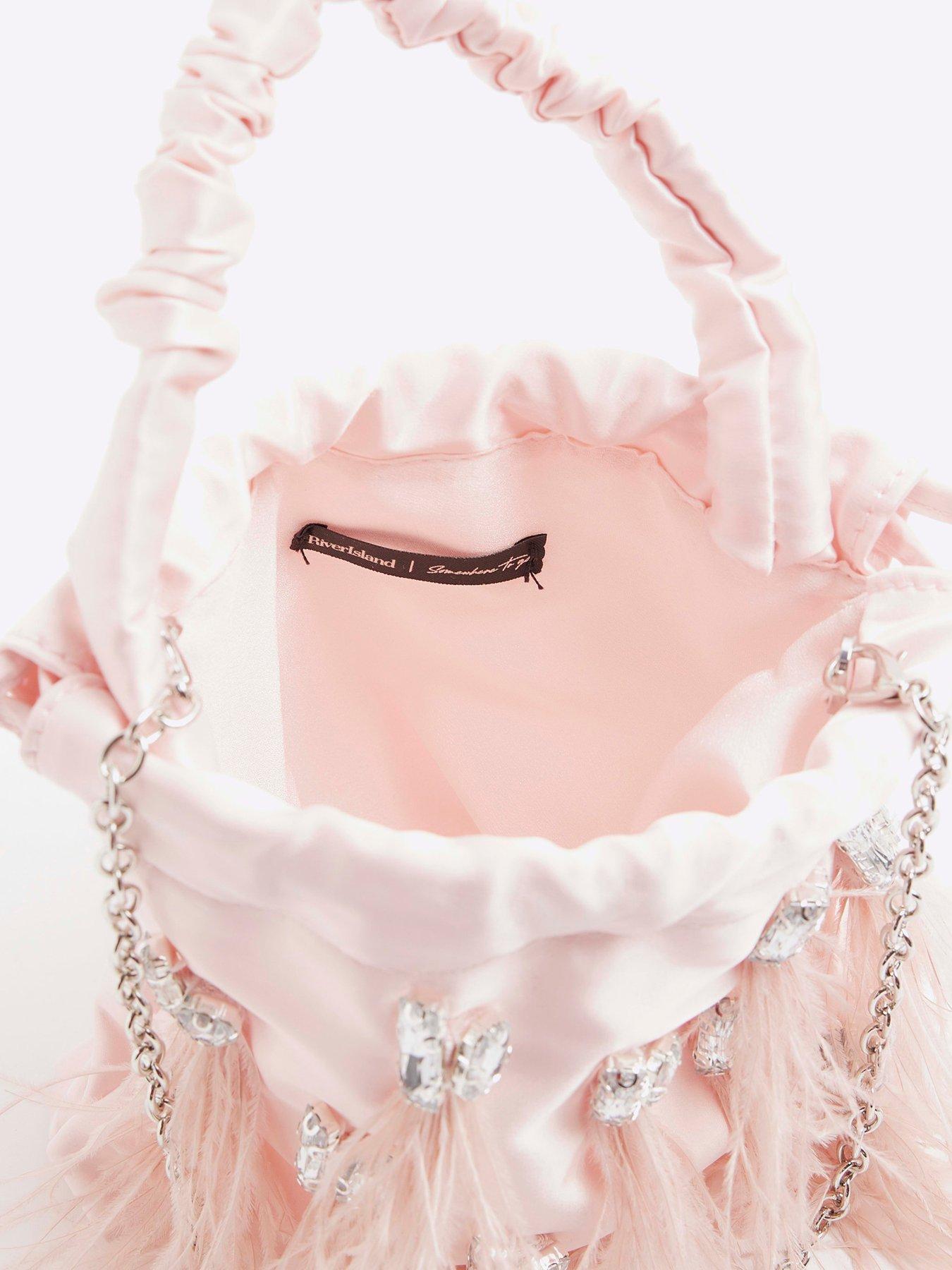 River Island Feather Embellished Bag Pink Very
