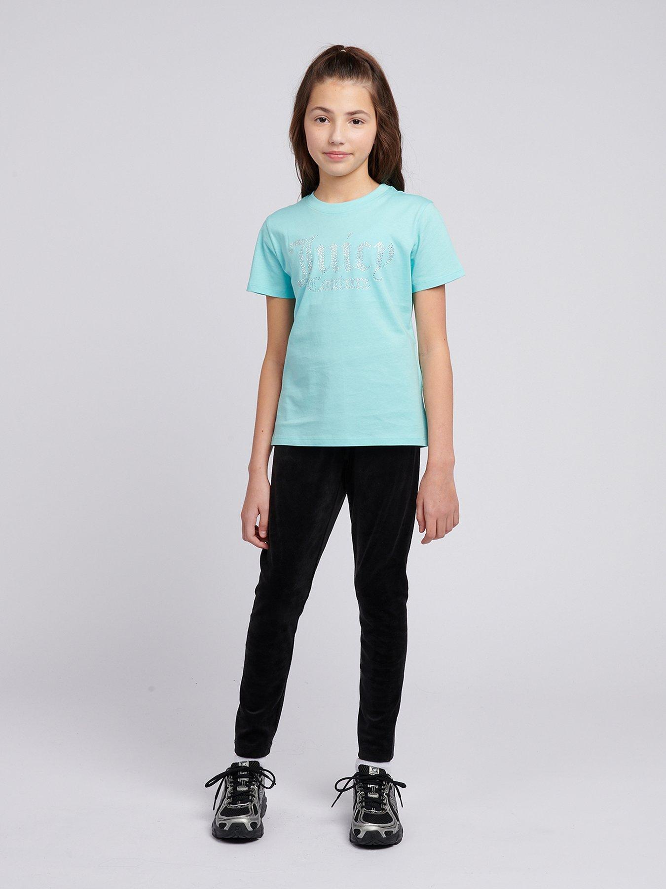 undefined Girls Velour Legging - Black