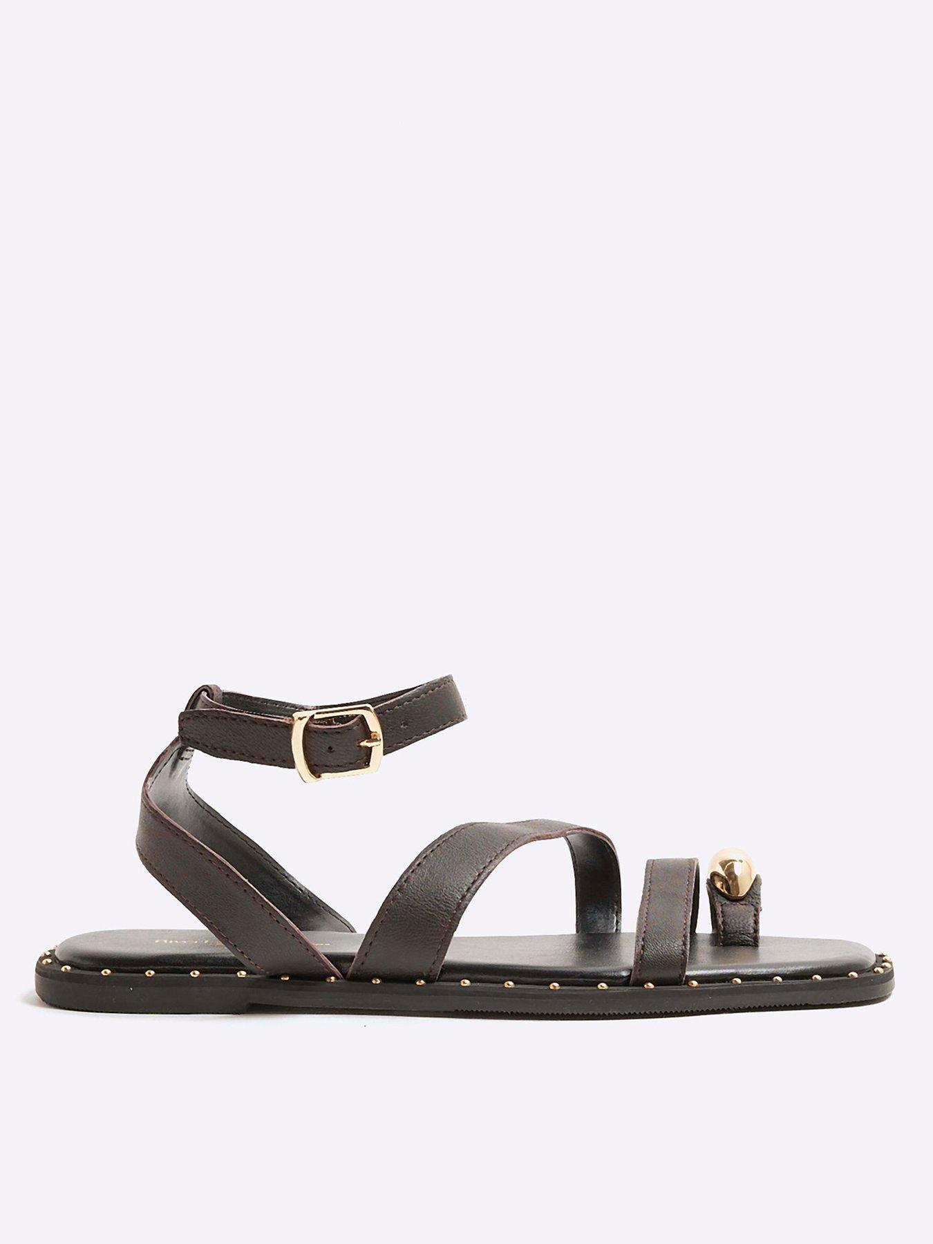 undefined Studded Sandals - Brown