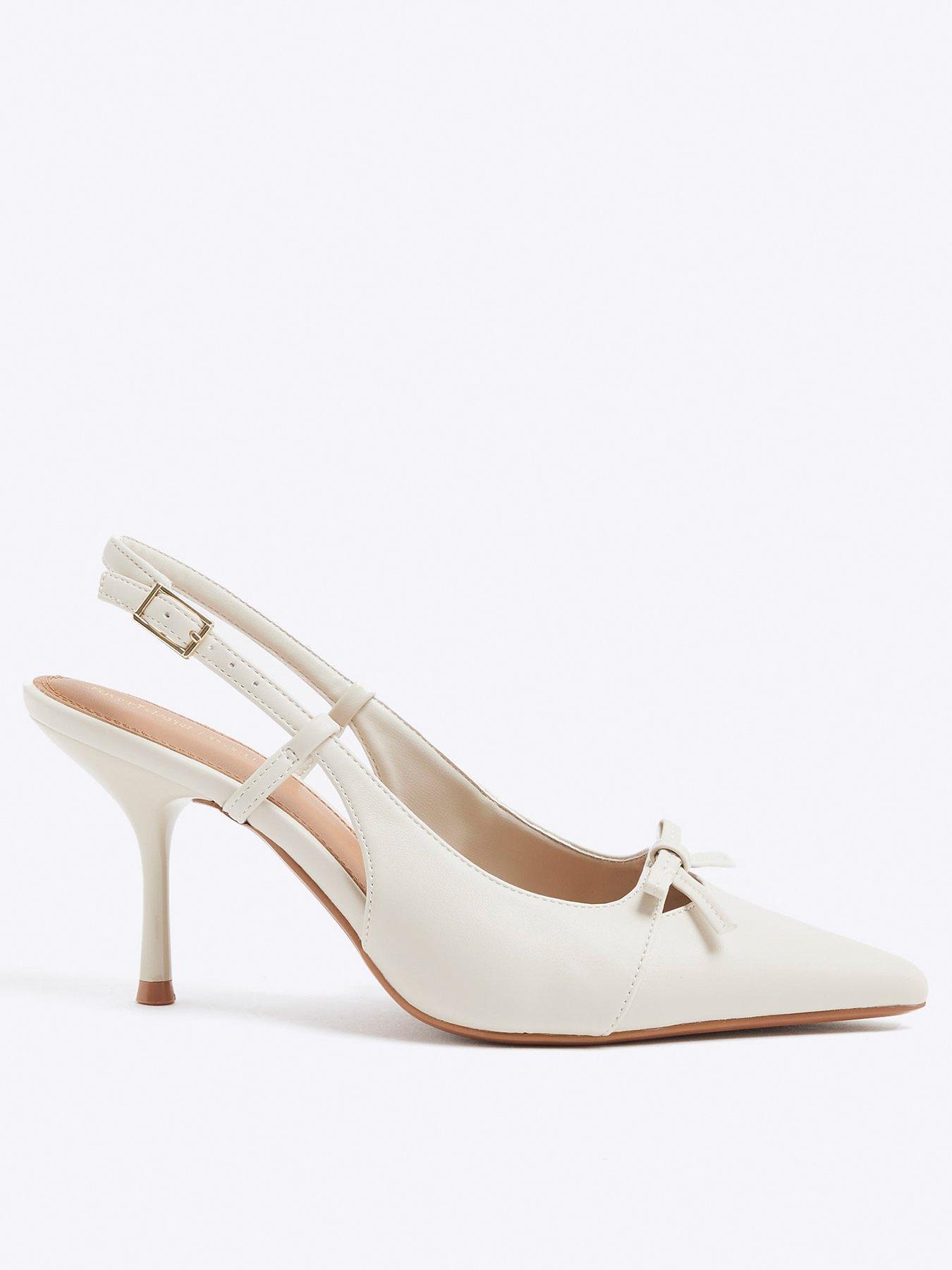 undefined Sling Back Court Shoe - Cream