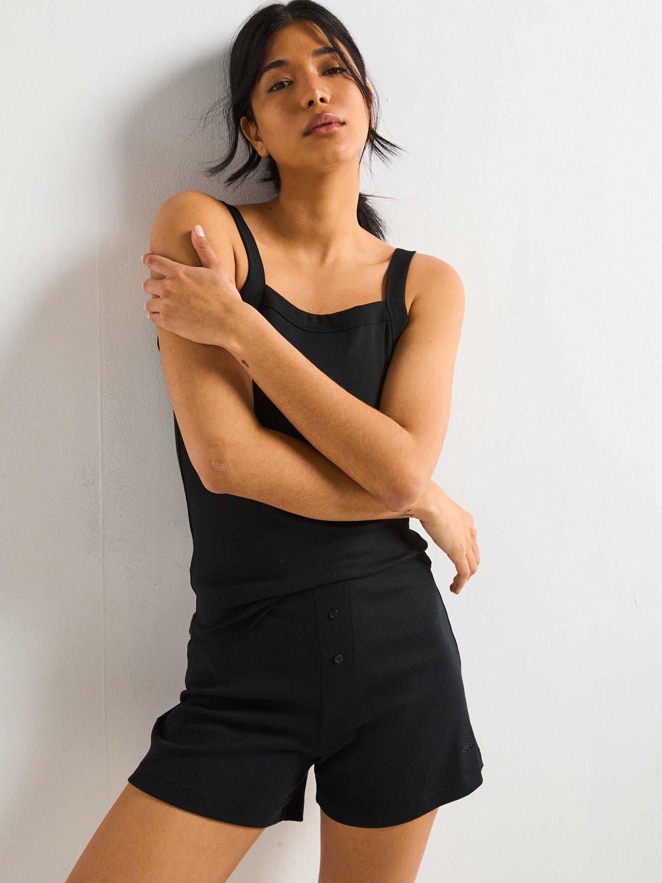 undefined Vest Top And Short Pyjama Set - Black