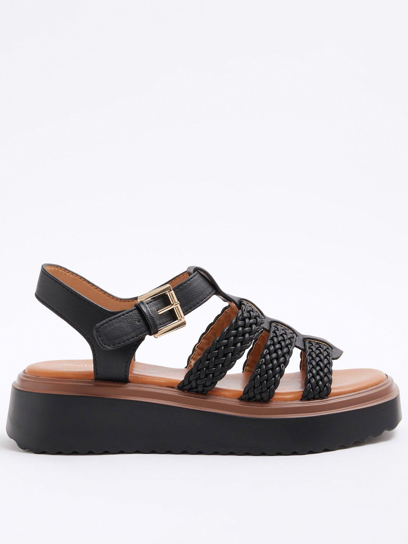 undefined Wide Fit Fisherman Sandal - Black