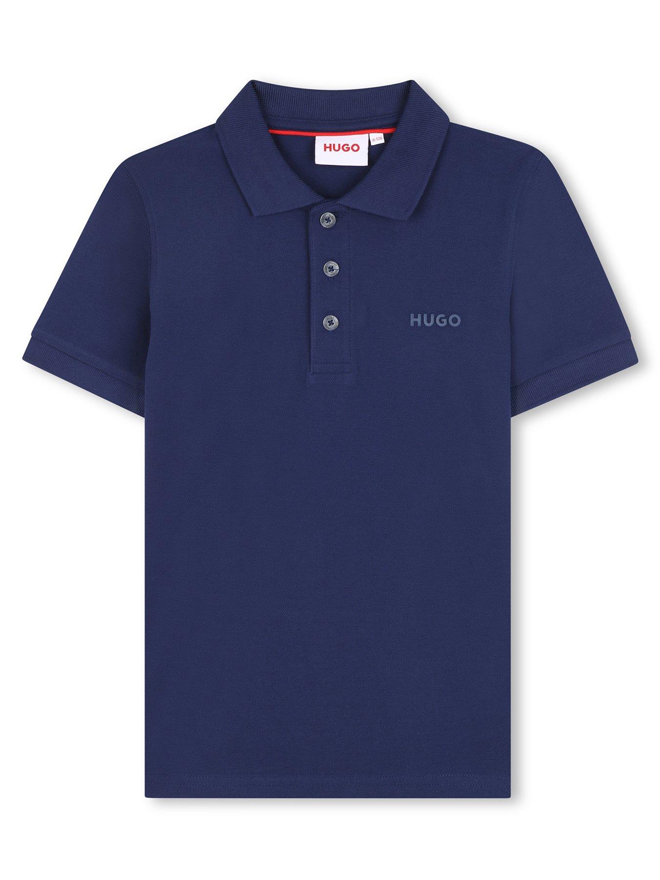 HUGO Boys Short Sleeve Polo Shirt - Navy