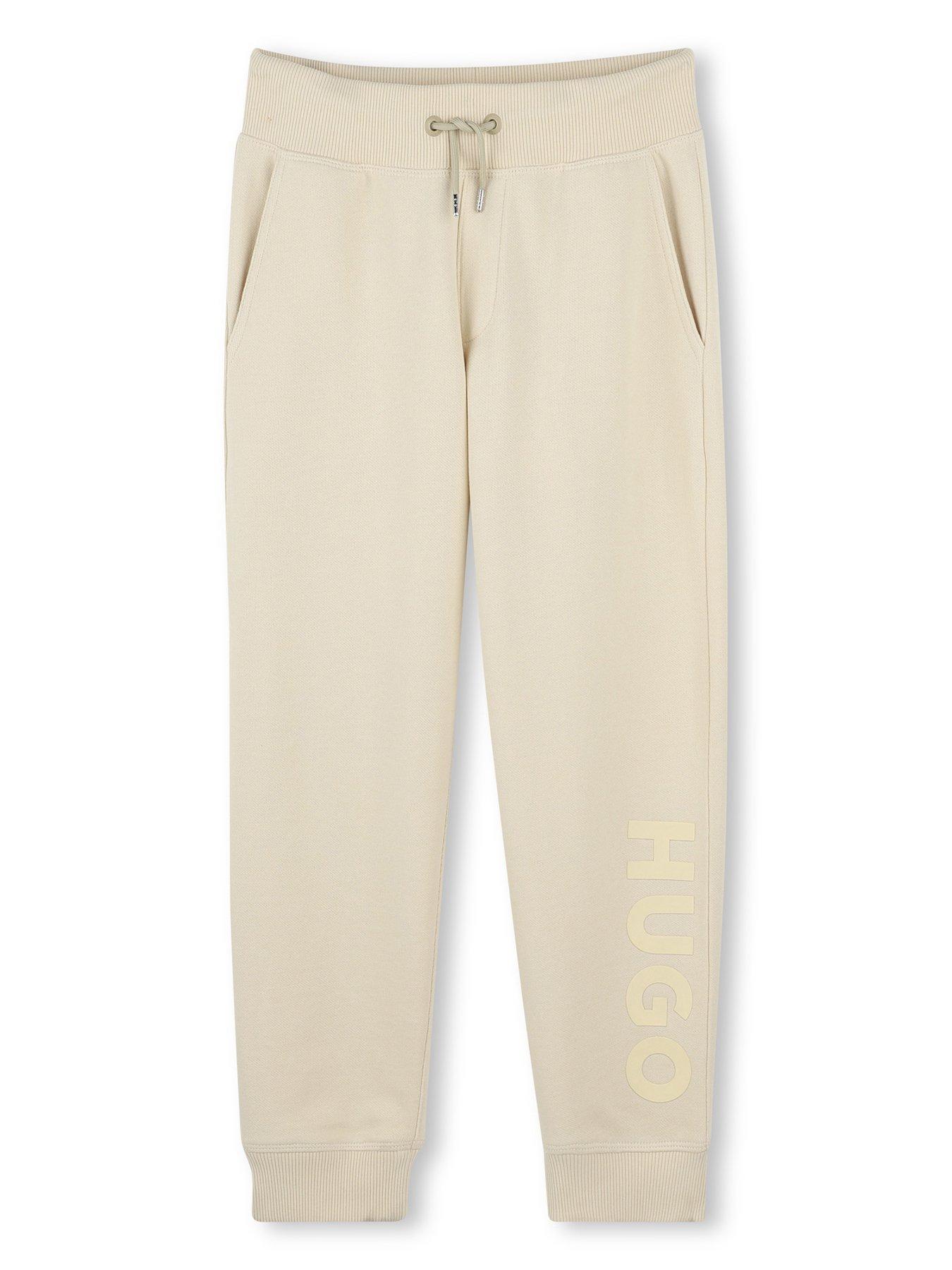 Image 1 of 2 of HUGO Boys Logo Jog Pants - Beige