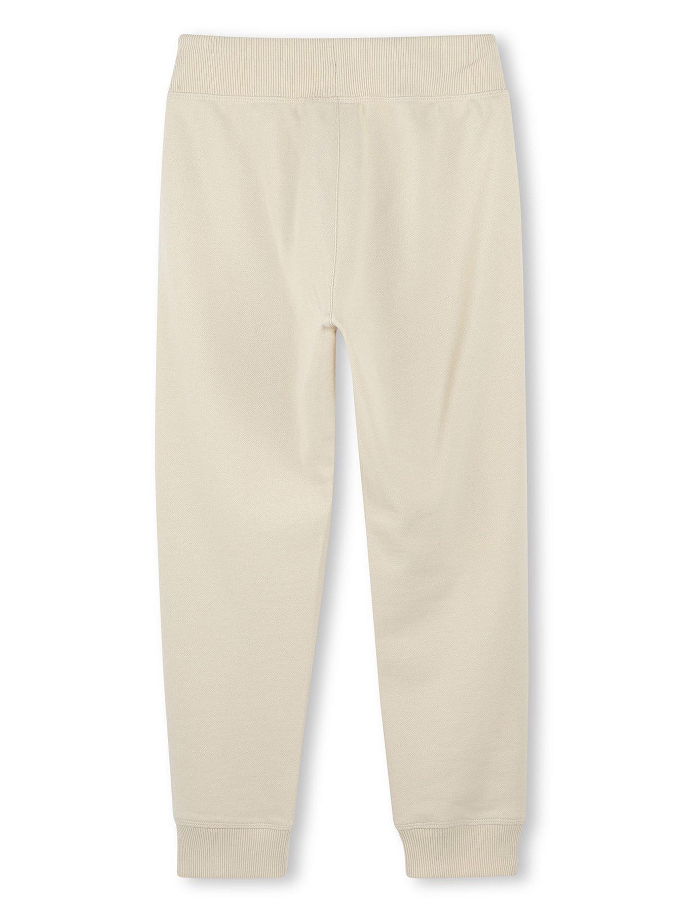 Image 2 of 2 of HUGO Boys Logo Jog Pants - Beige