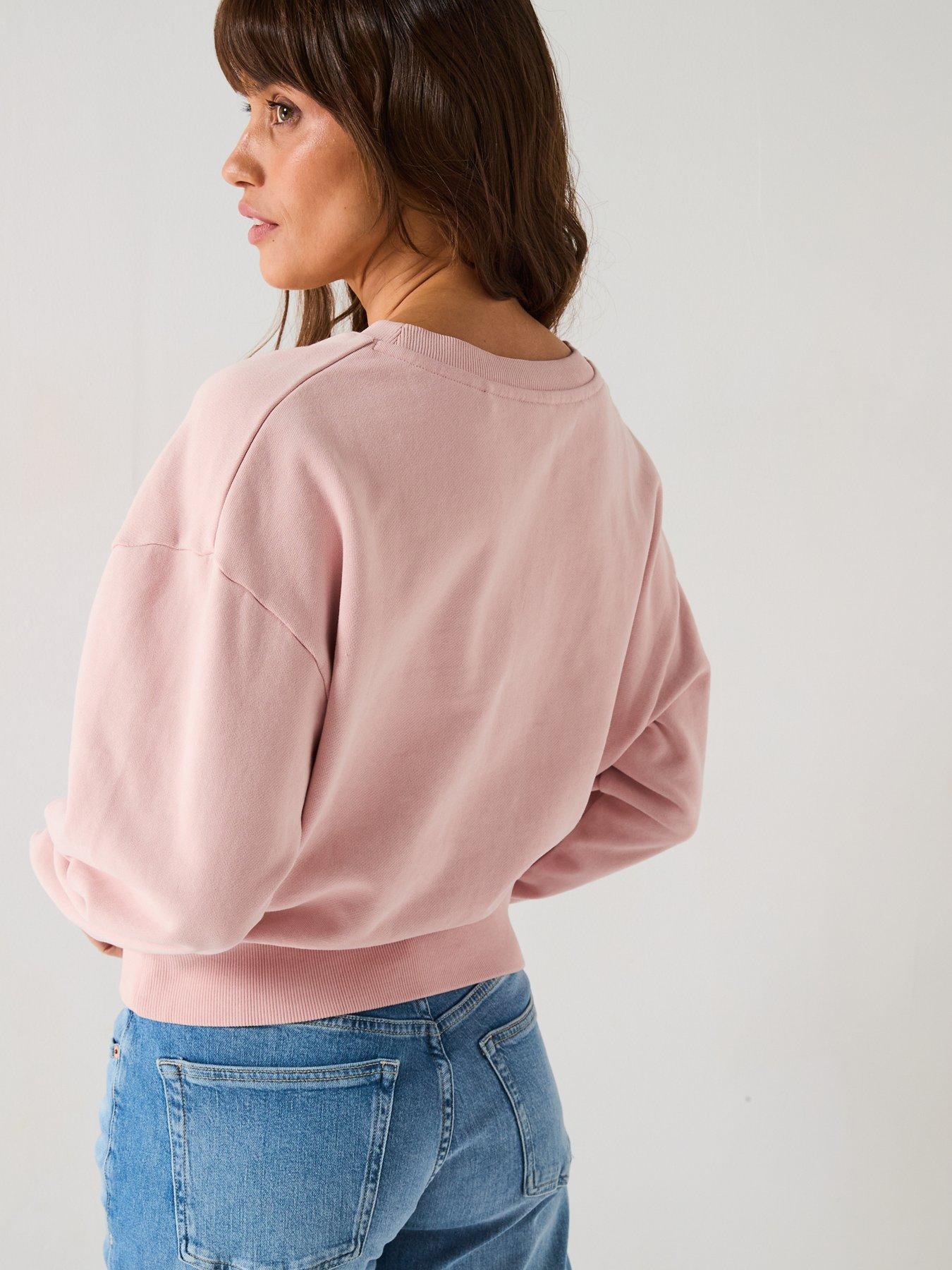 Image 2 of 6 of BOSS Elay Stonebadge Logo Sweat Top - Open Pink
