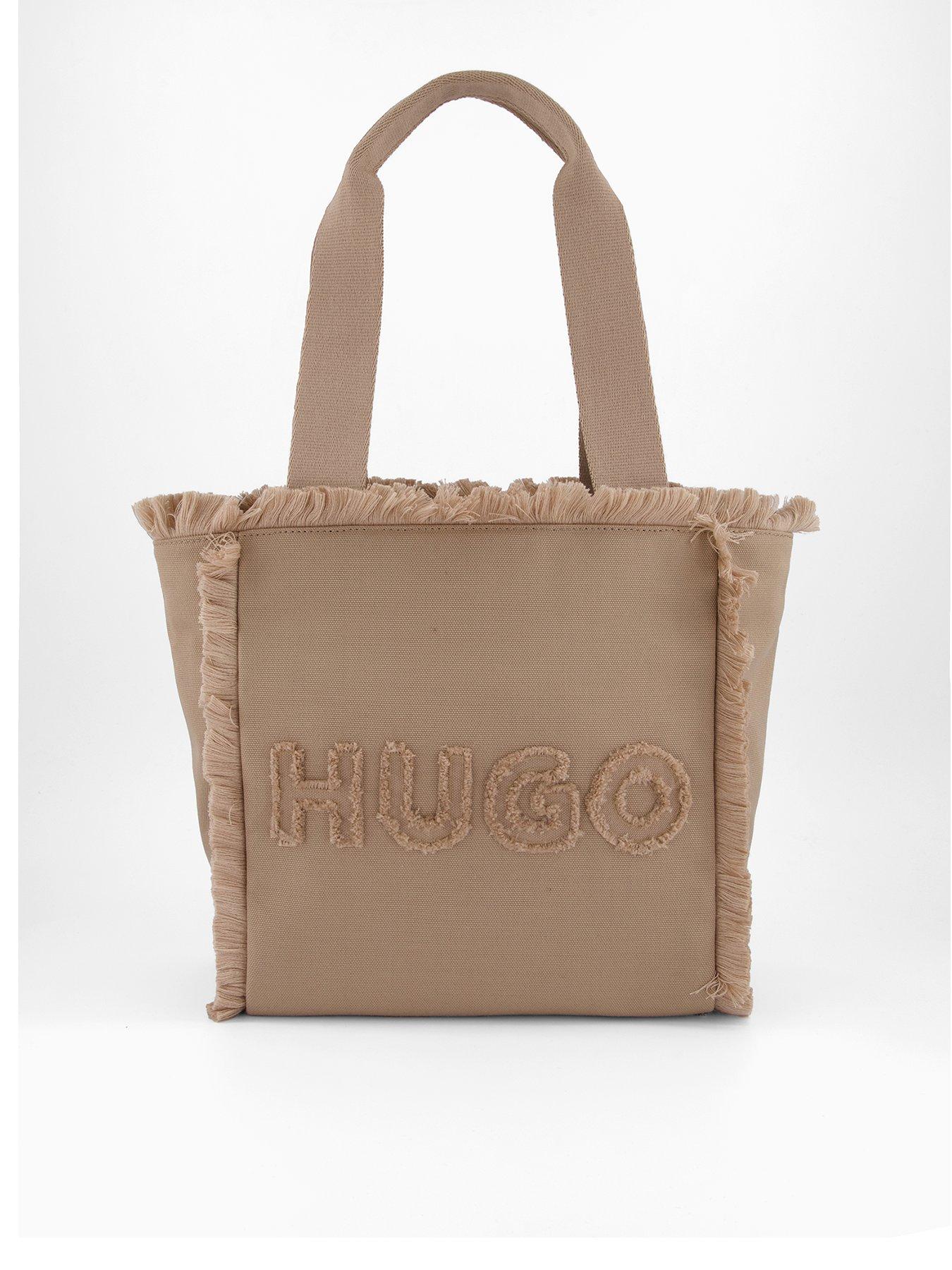 HUGO Becky Tote Bag-Beige Dark Beige Very